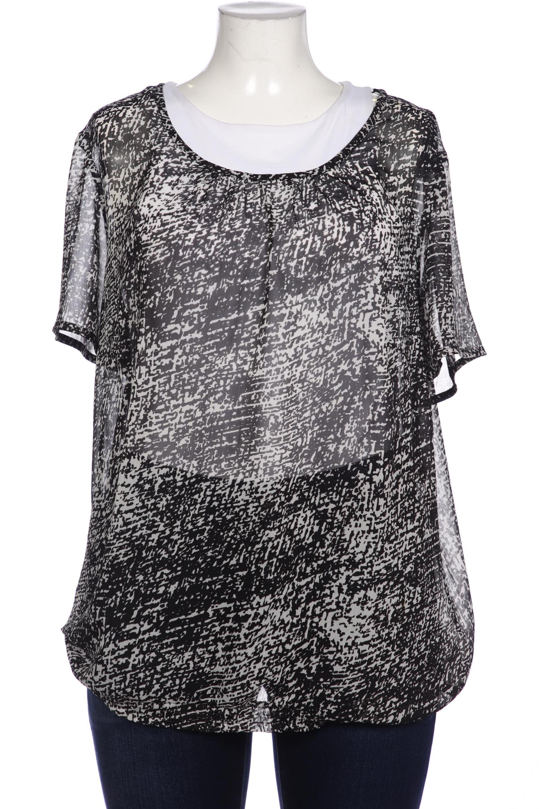 

sheego Damen Bluse, schwarz, Gr. 48