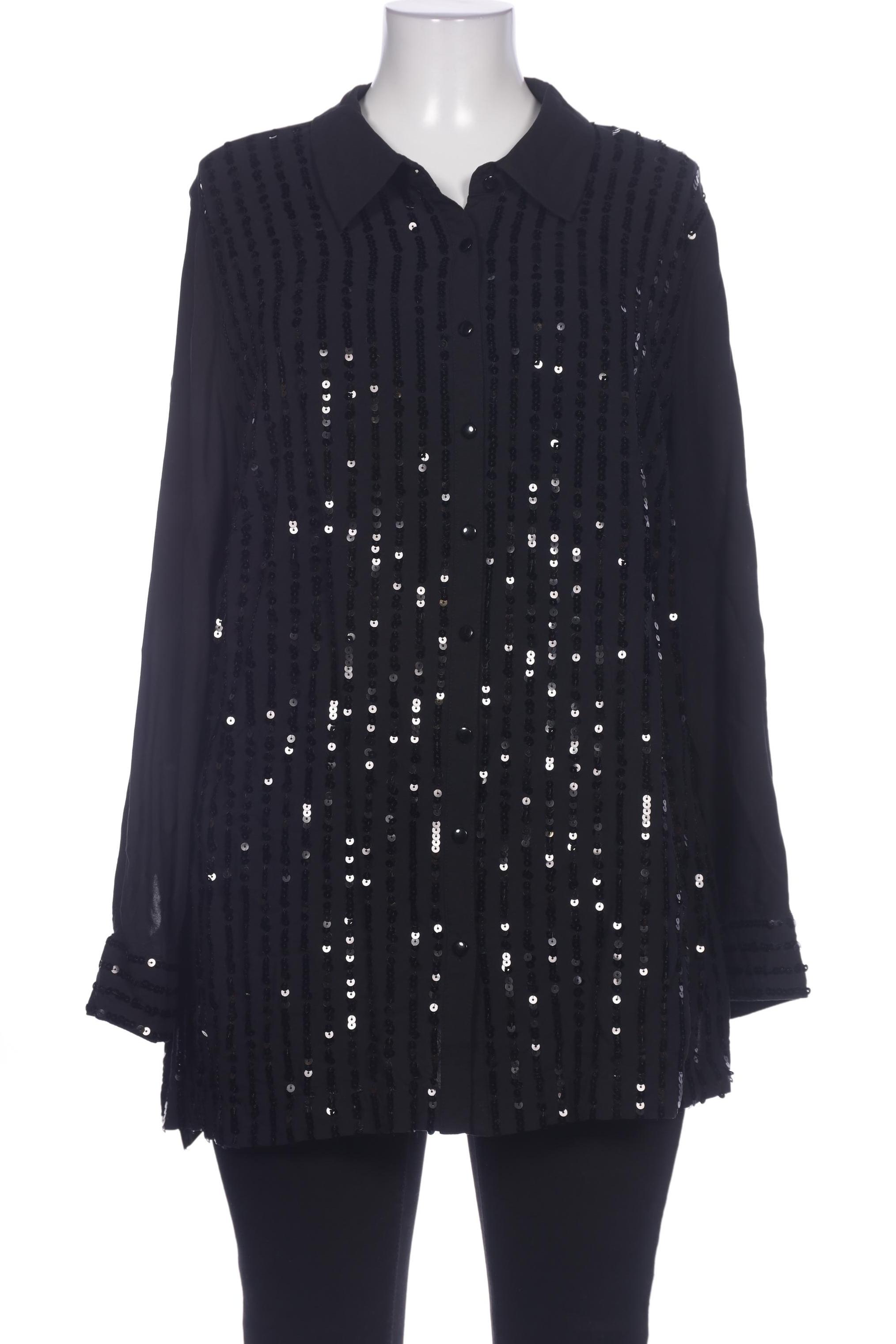 

sheego Damen Bluse, schwarz, Gr. 50