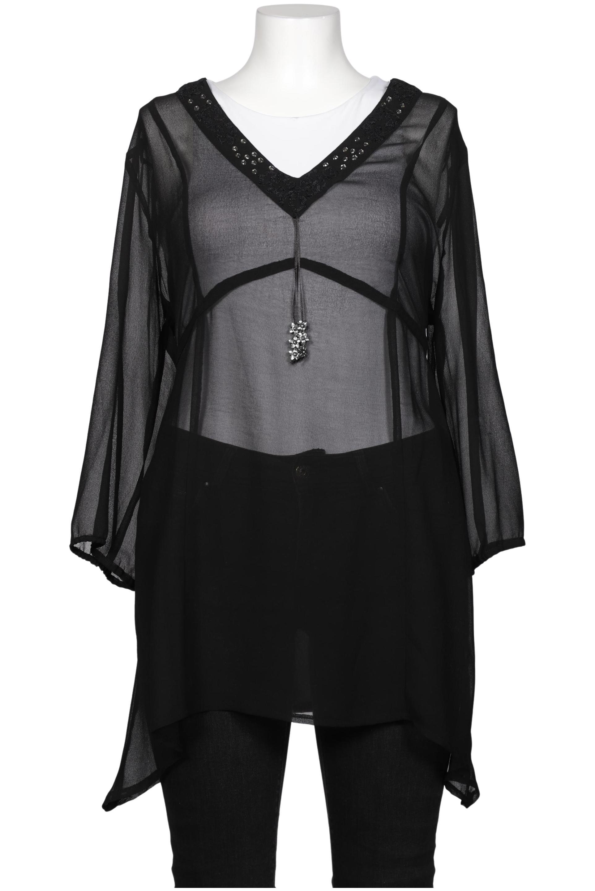

sheego Damen Bluse, schwarz, Gr. 46
