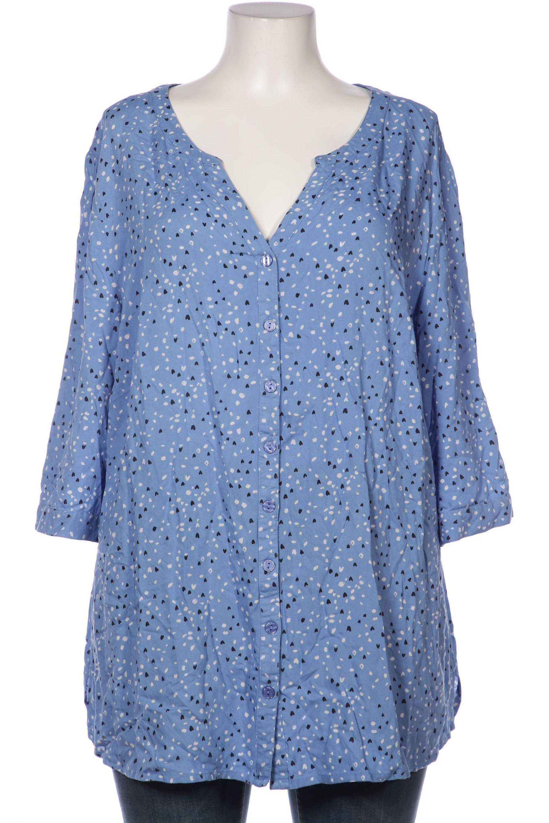 

sheego Damen Bluse, blau, Gr. 52