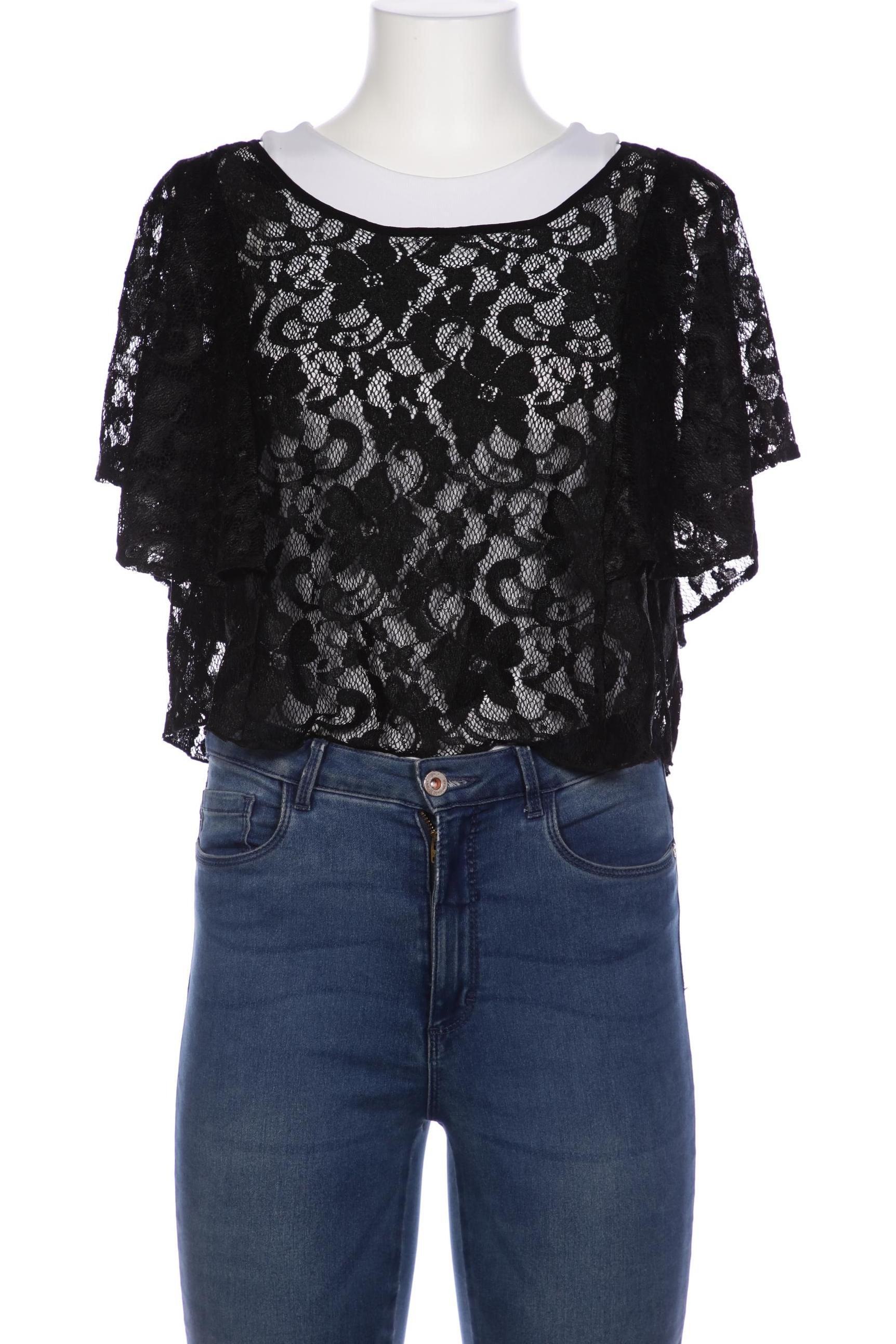 

sheego Damen Bluse, schwarz, Gr. 38