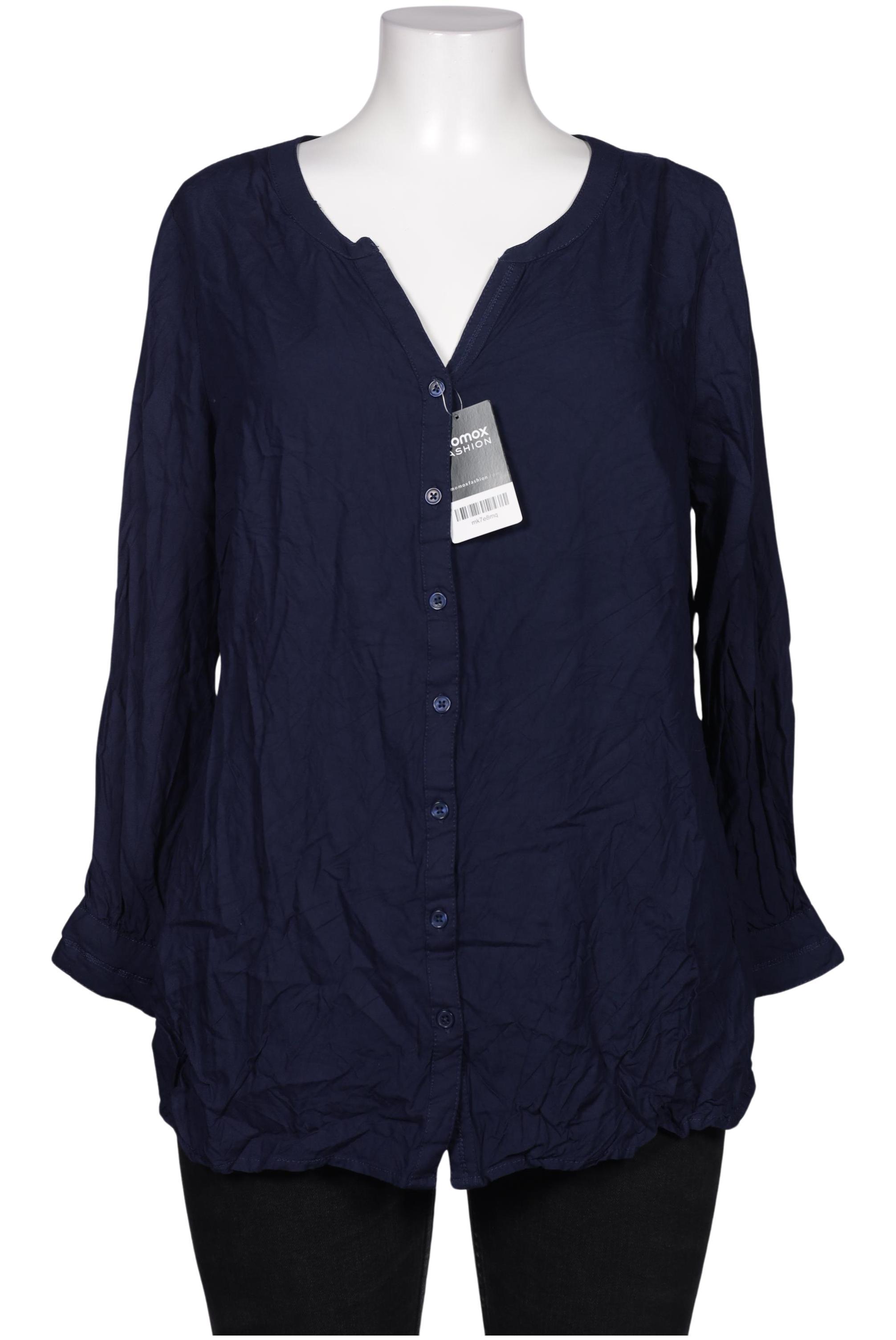 

sheego Damen Bluse, marineblau, Gr. 46