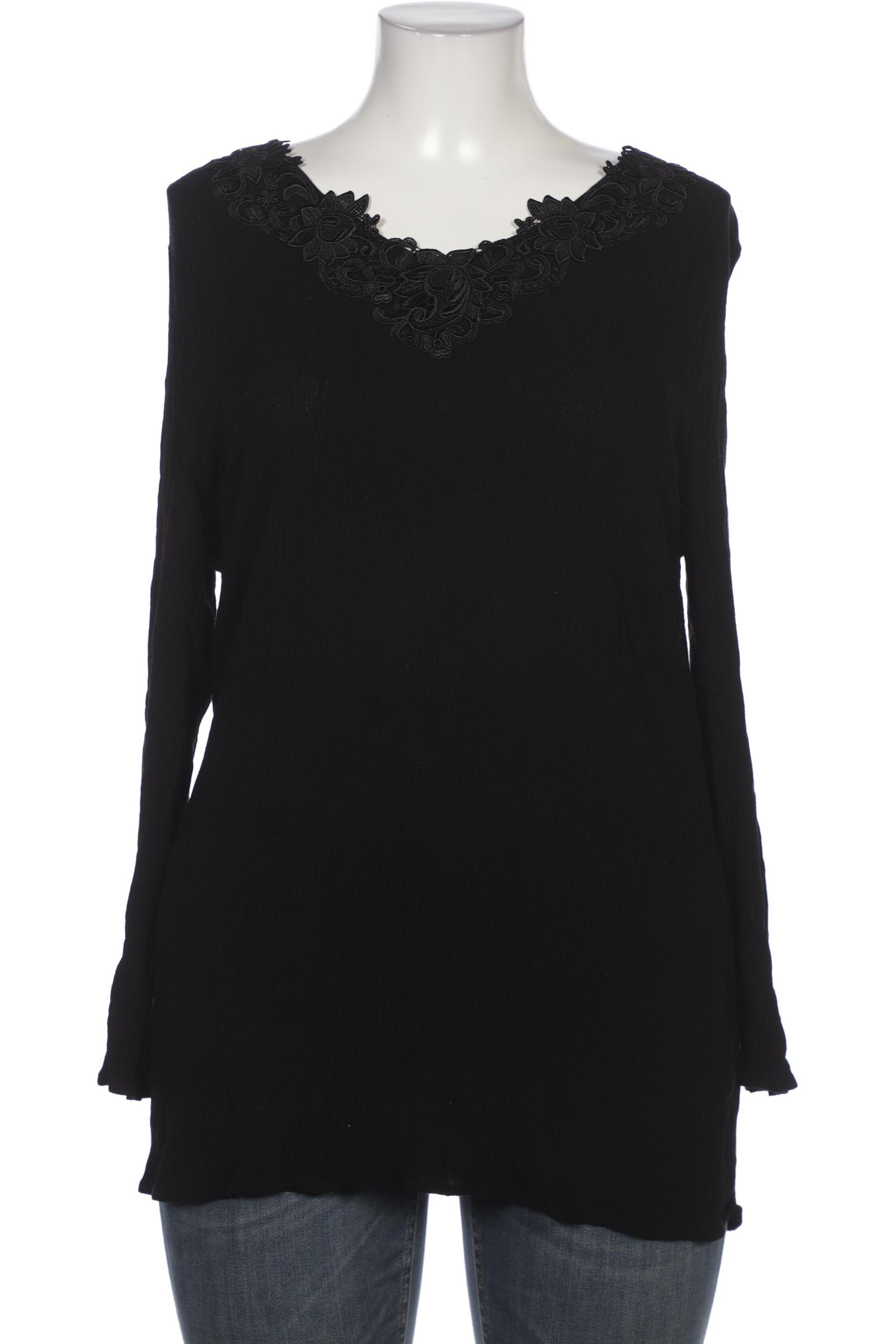 

sheego Damen Bluse, schwarz