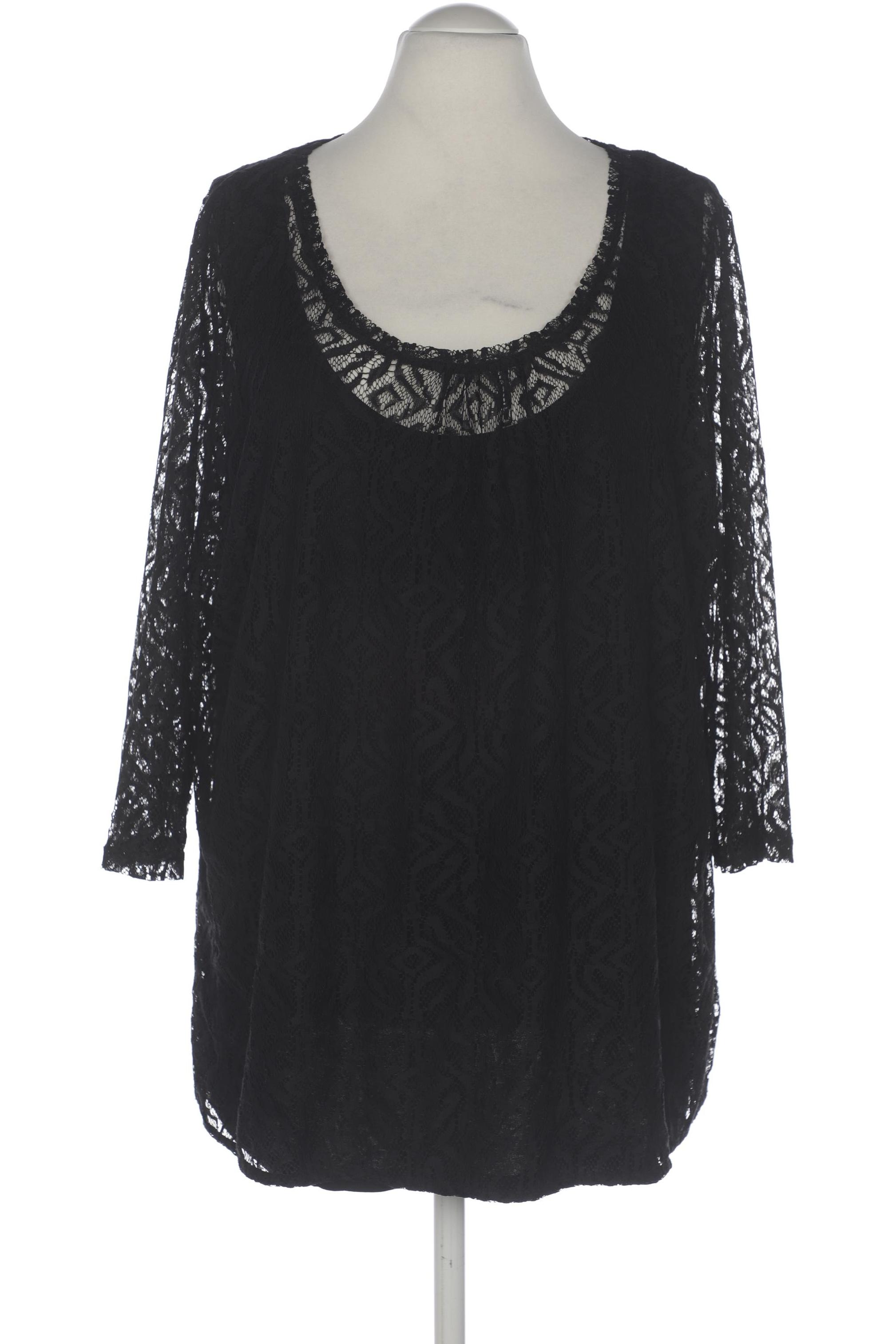 

sheego Damen Bluse, schwarz, Gr. 52