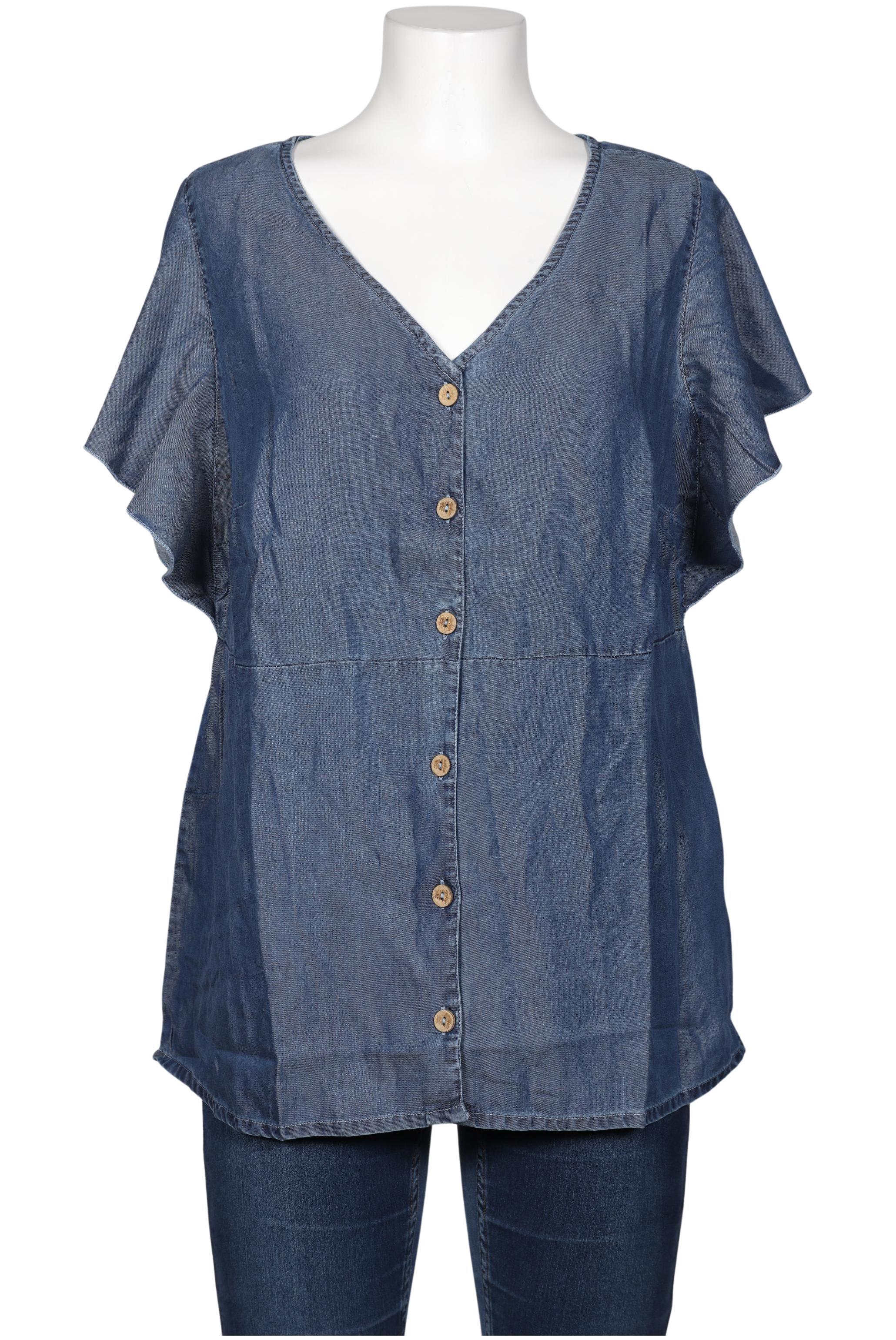 

sheego Damen Bluse, blau, Gr. 42