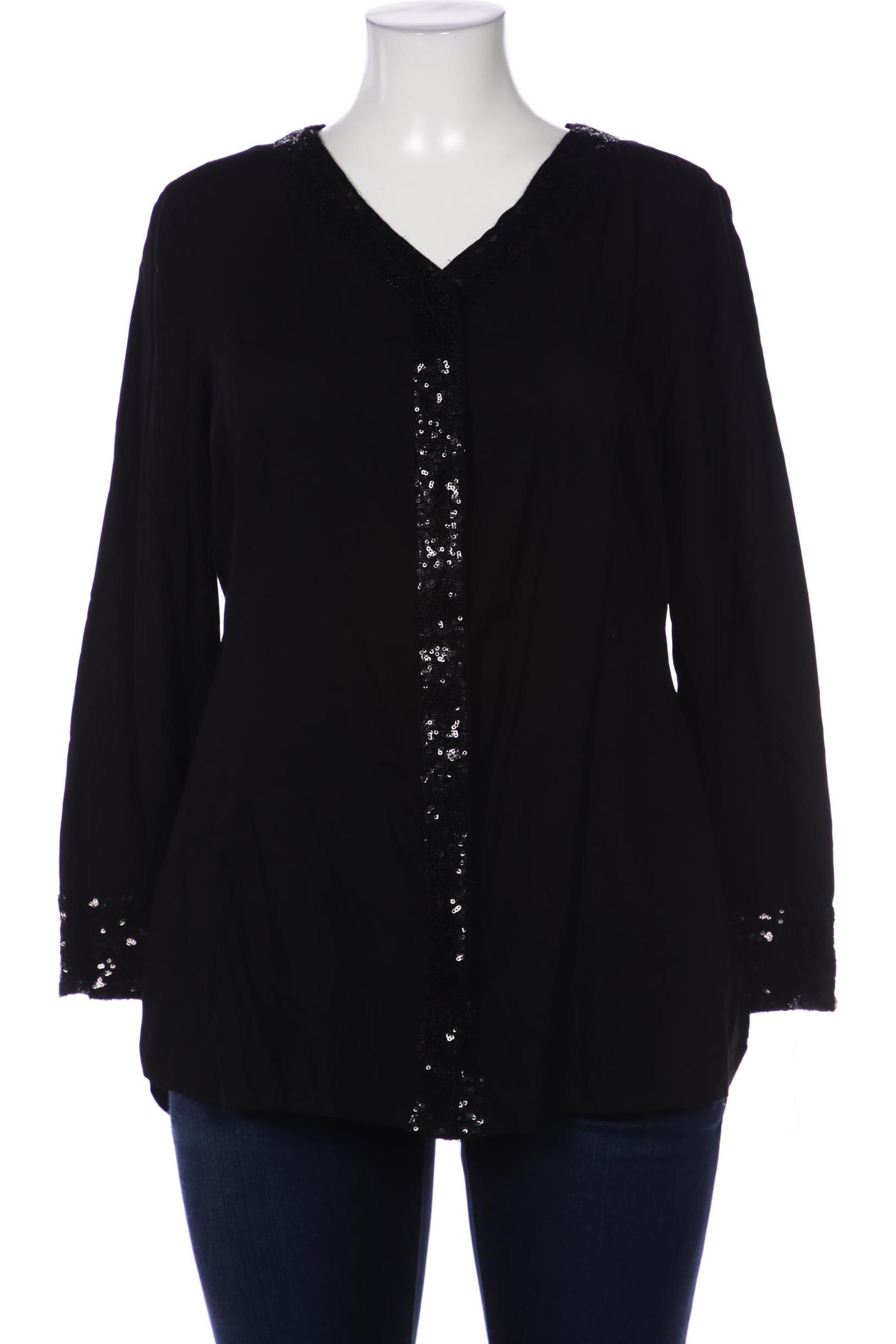 

sheego Damen Bluse, schwarz, Gr. 44