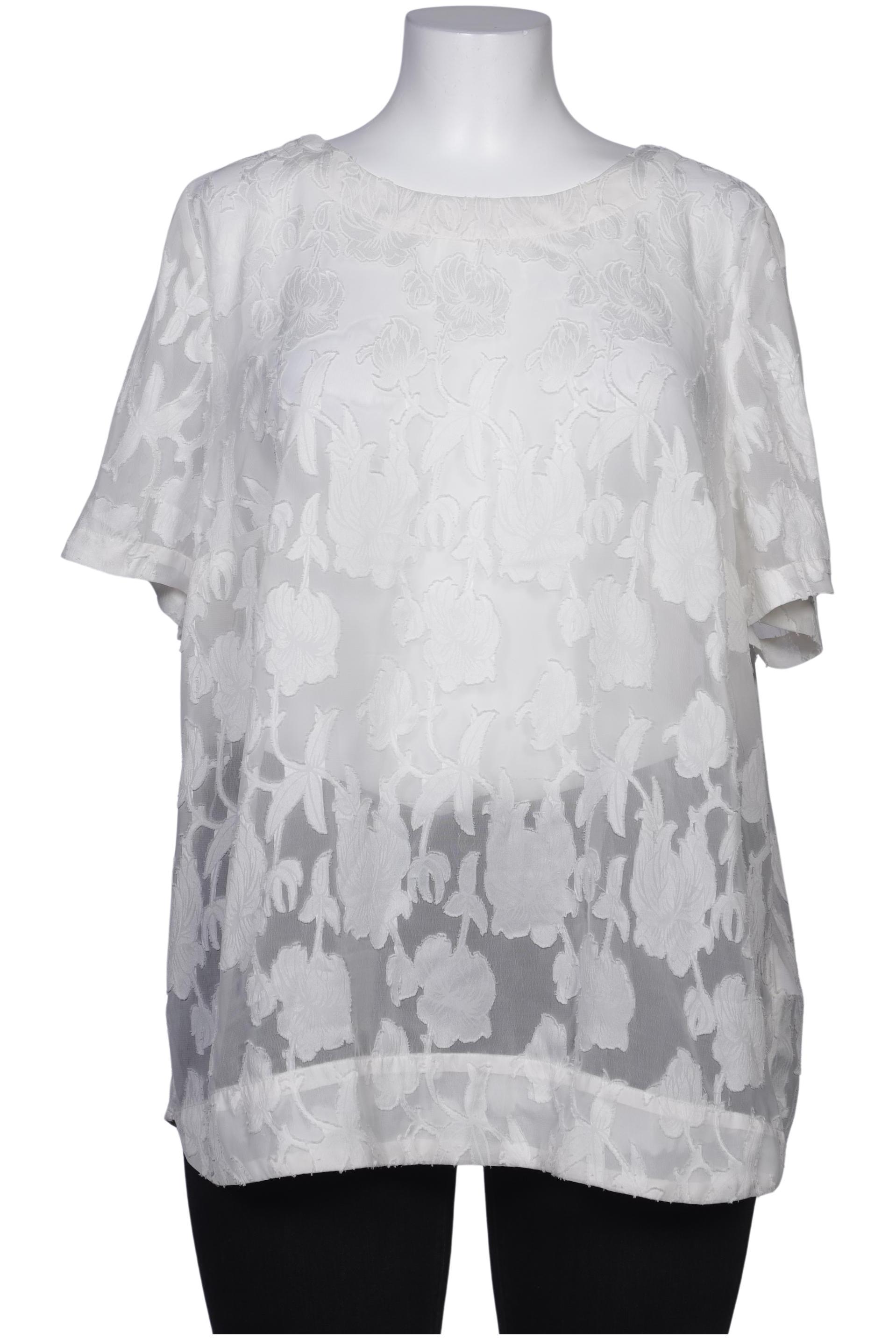 

sheego Damen Bluse, weiß, Gr. 46