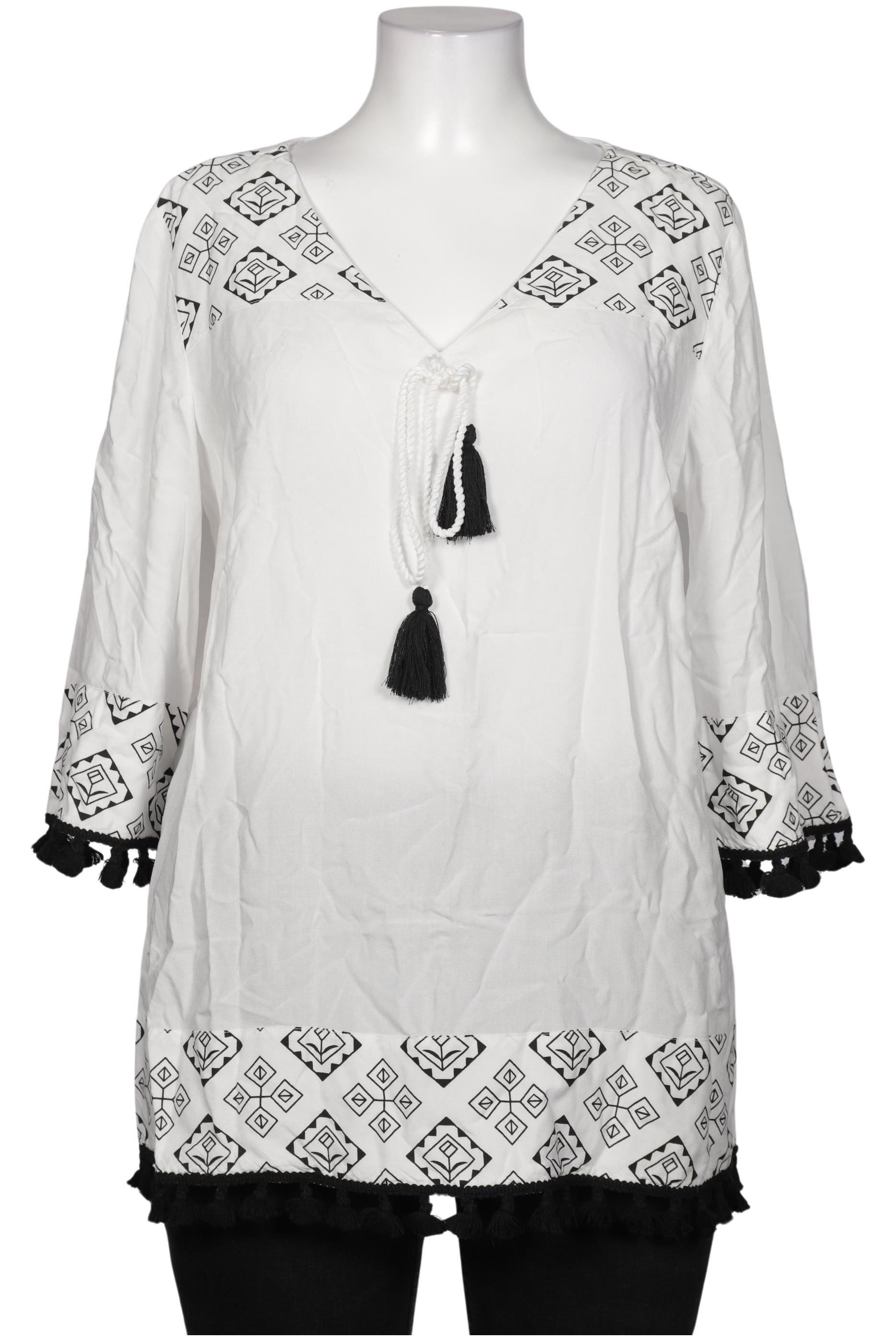 

sheego Damen Bluse, weiß, Gr. 46