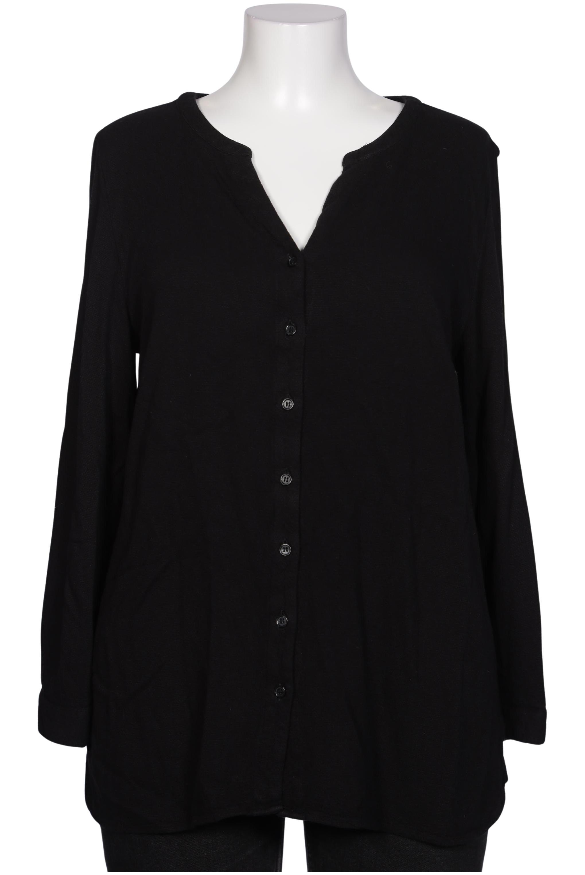 

sheego Damen Bluse, schwarz, Gr. 46