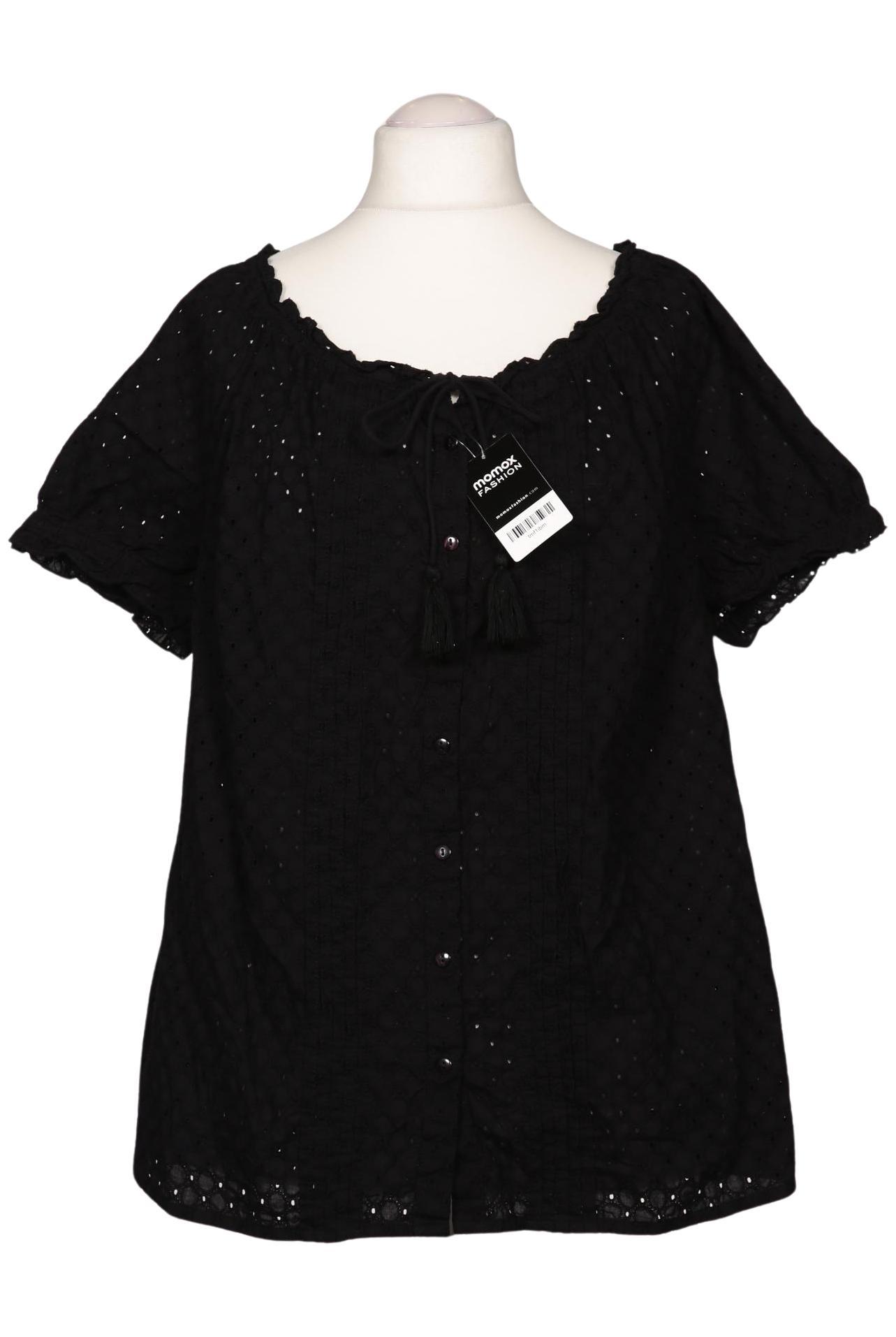 

sheego Damen Bluse, schwarz, Gr. 52