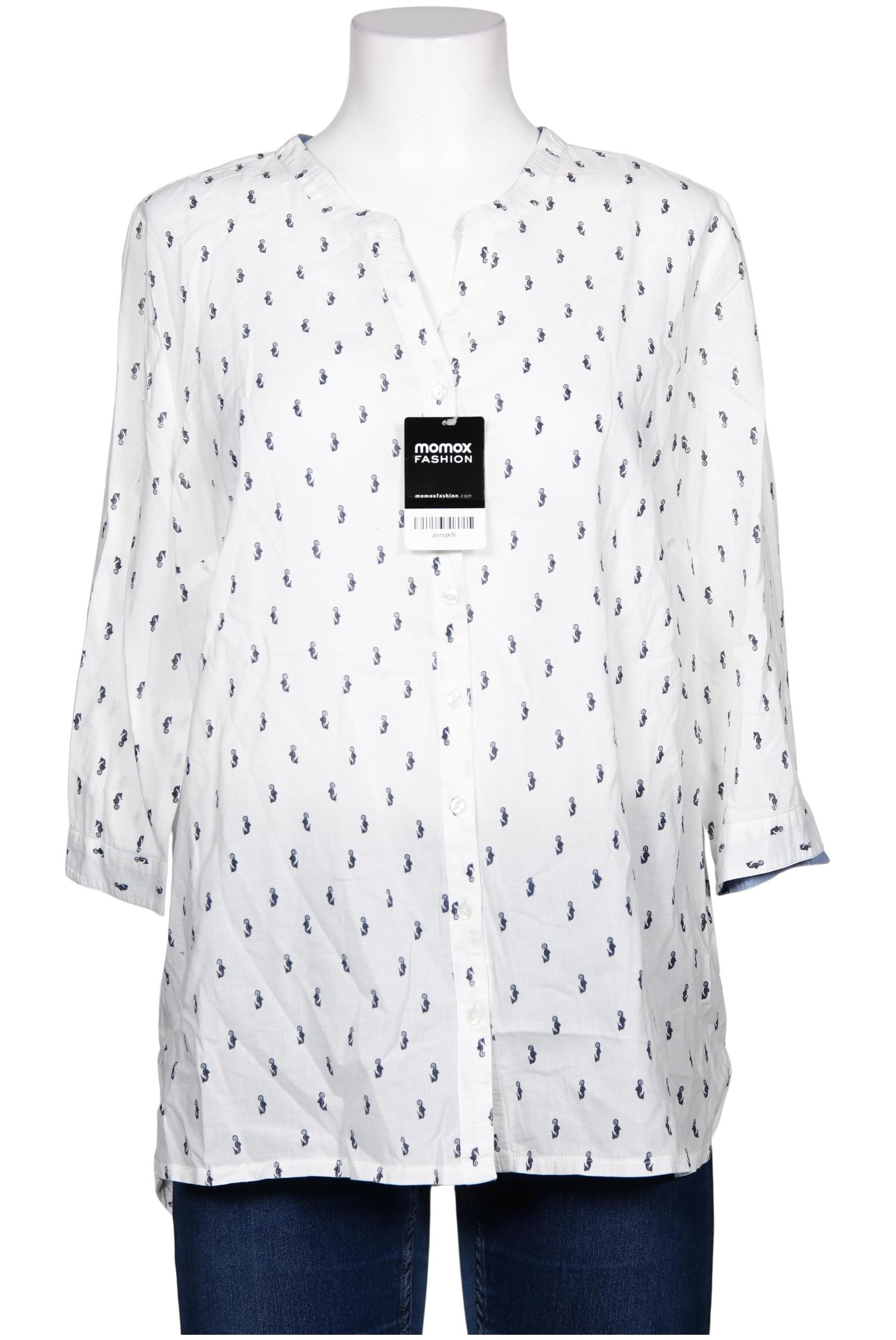 

sheego Damen Bluse, weiß, Gr. 48