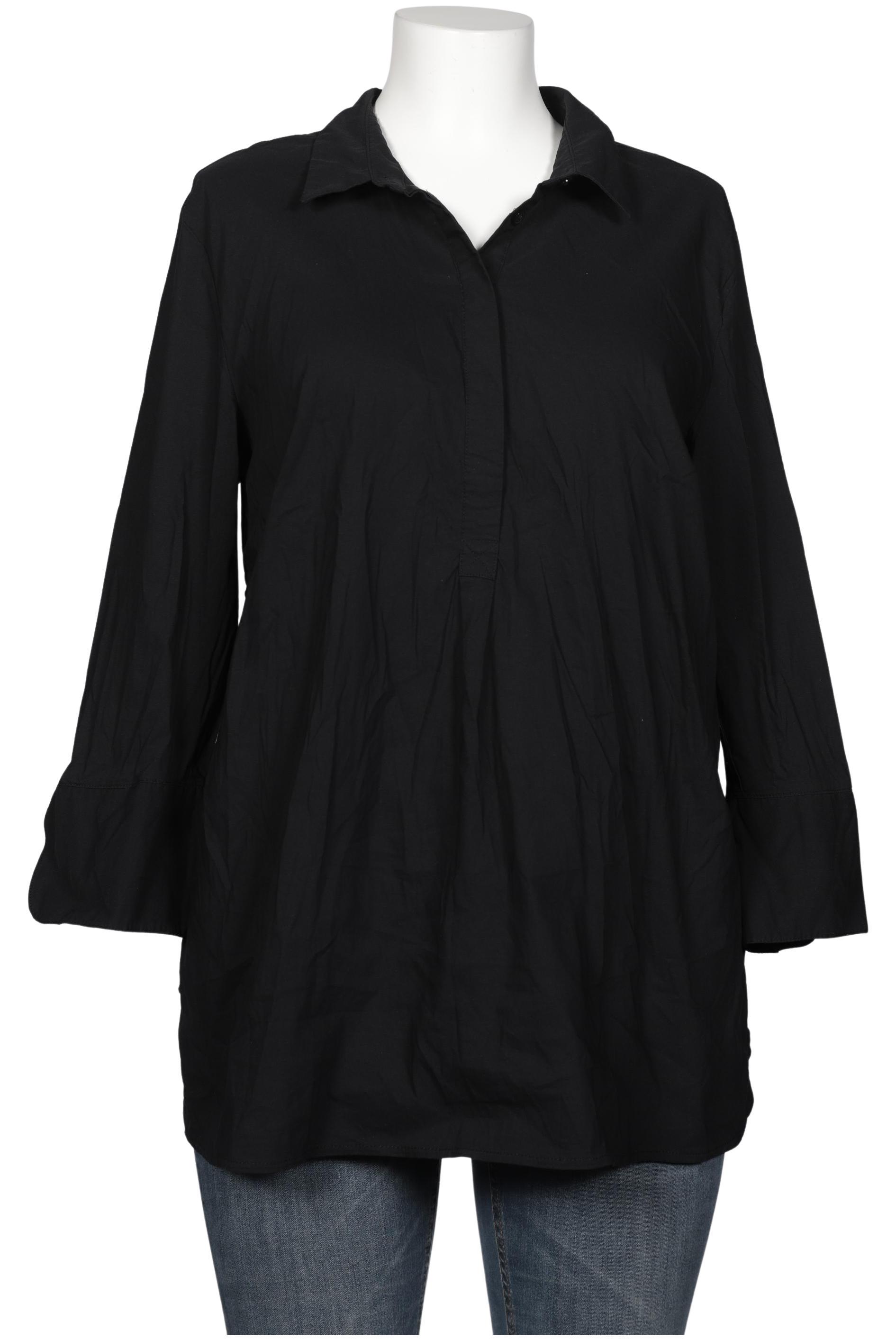 

sheego Damen Bluse, schwarz, Gr. 48