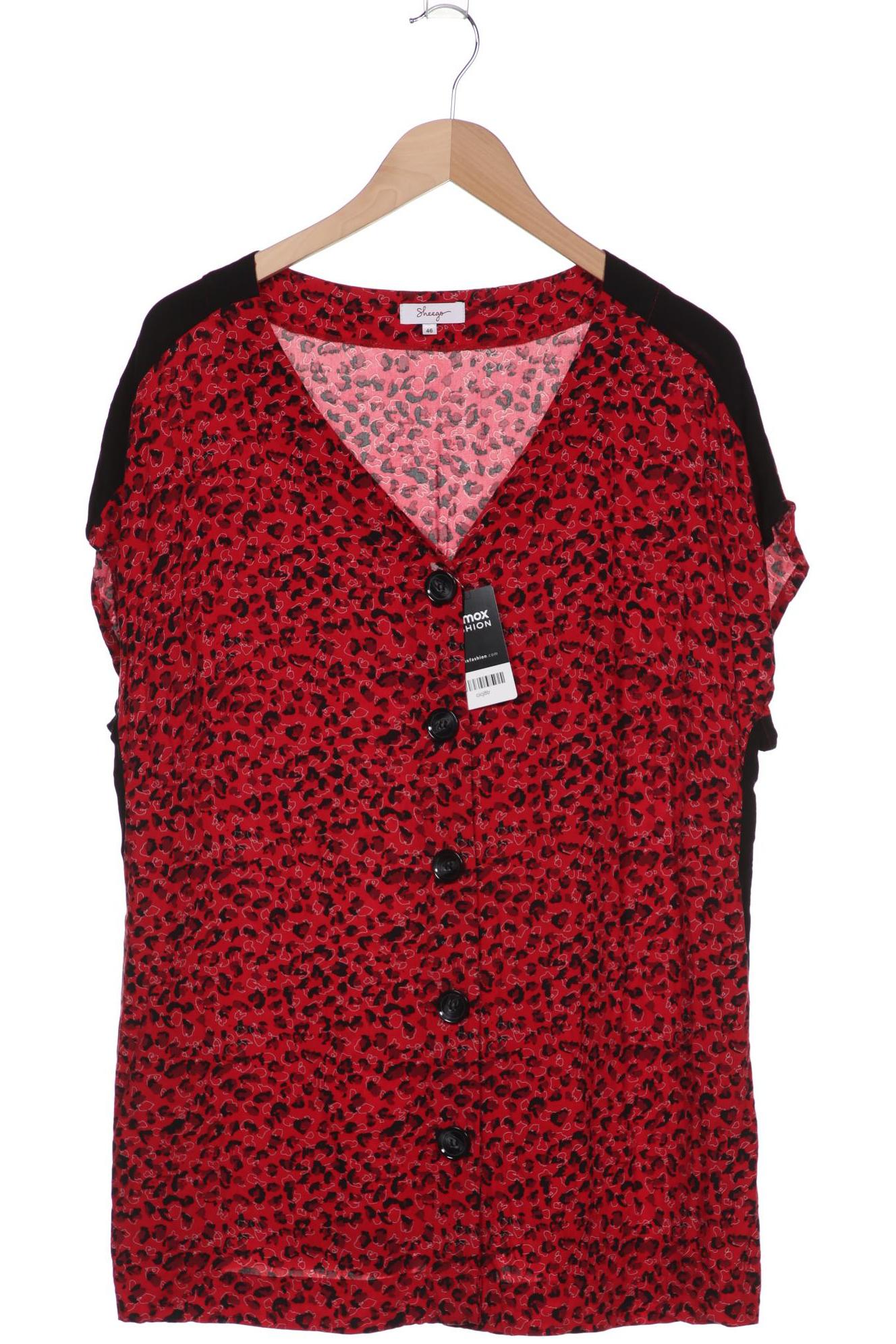 

sheego Damen Bluse, rot, Gr. 46
