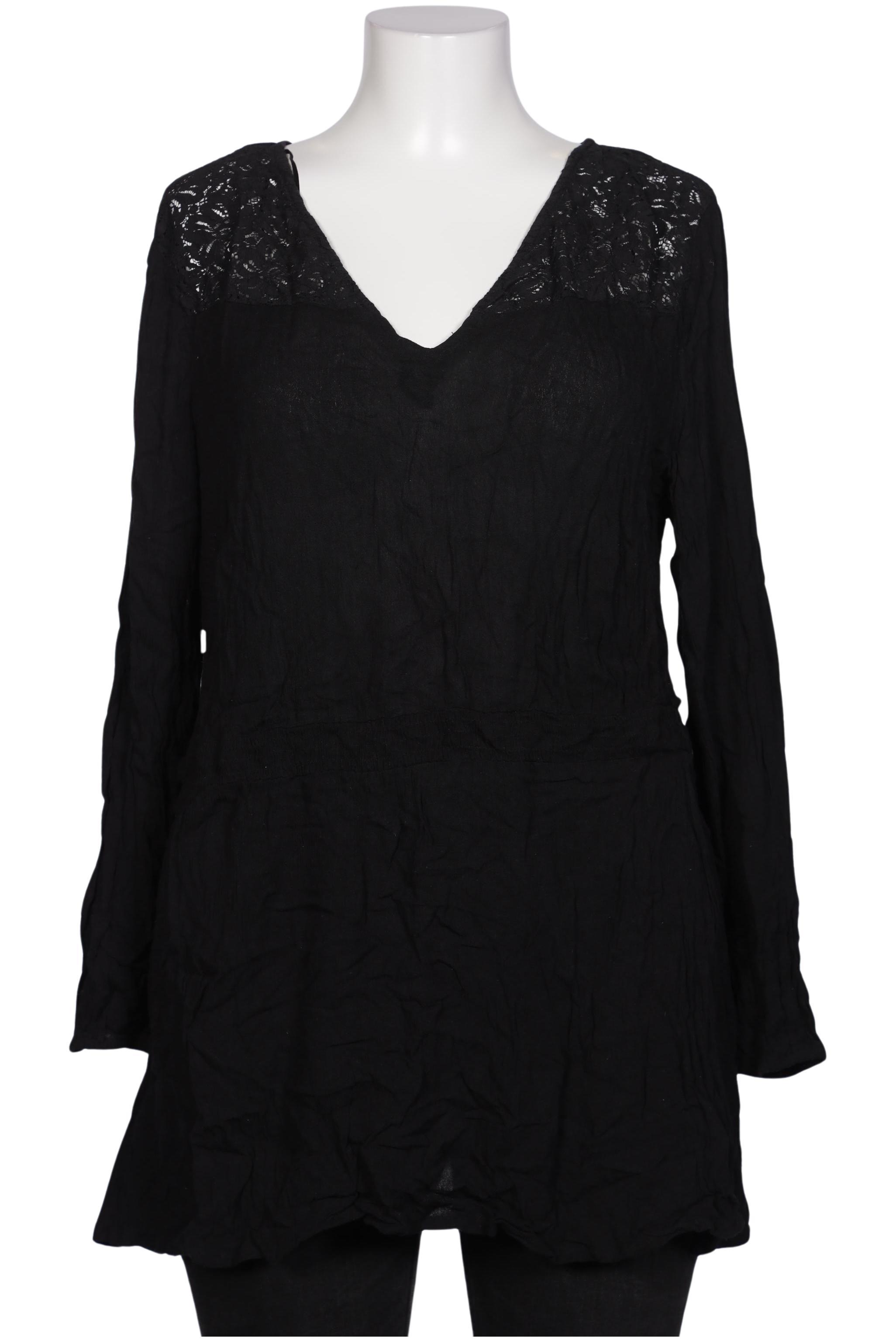 

sheego Damen Bluse, schwarz, Gr. 46
