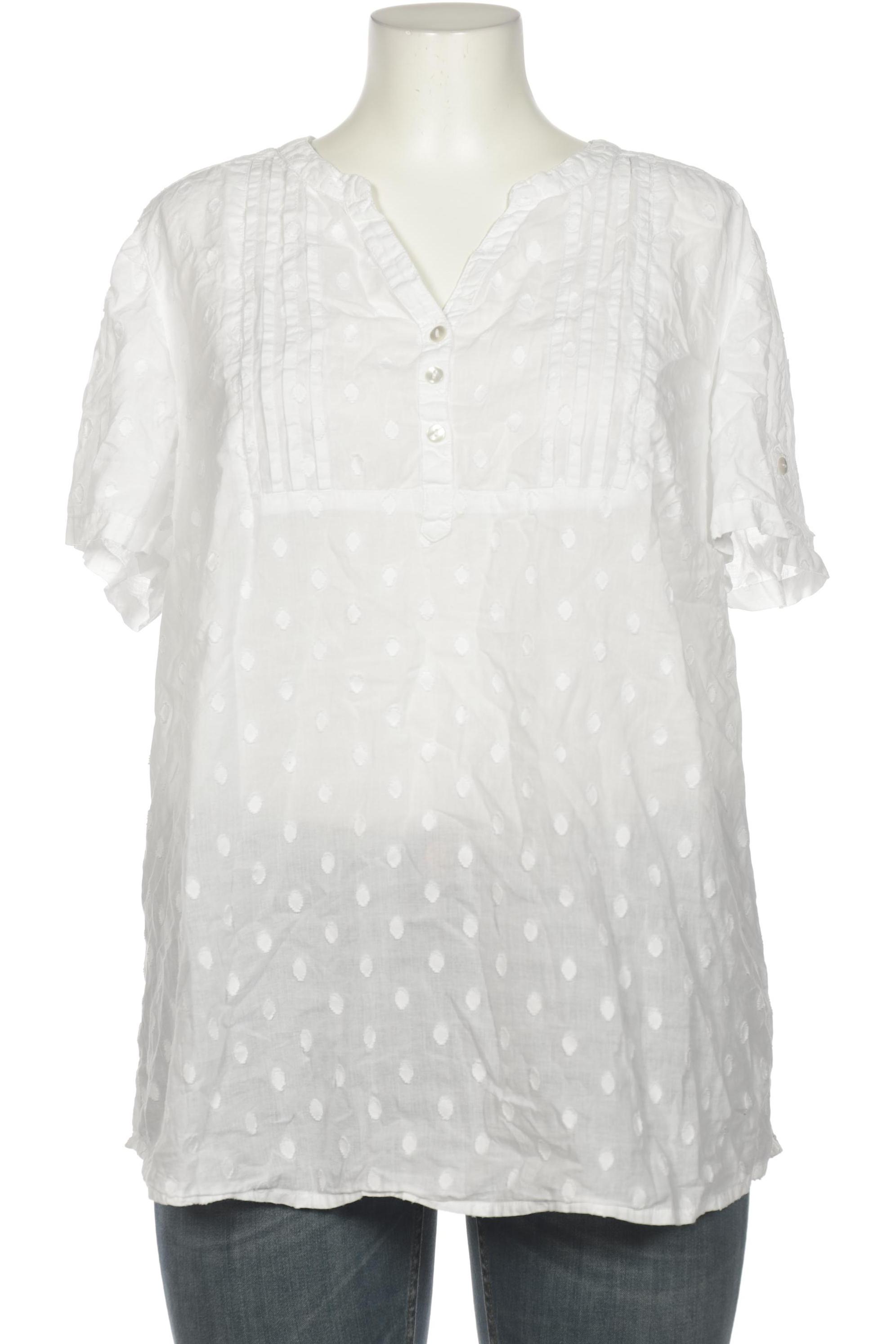 

sheego Damen Bluse, weiß, Gr. 46