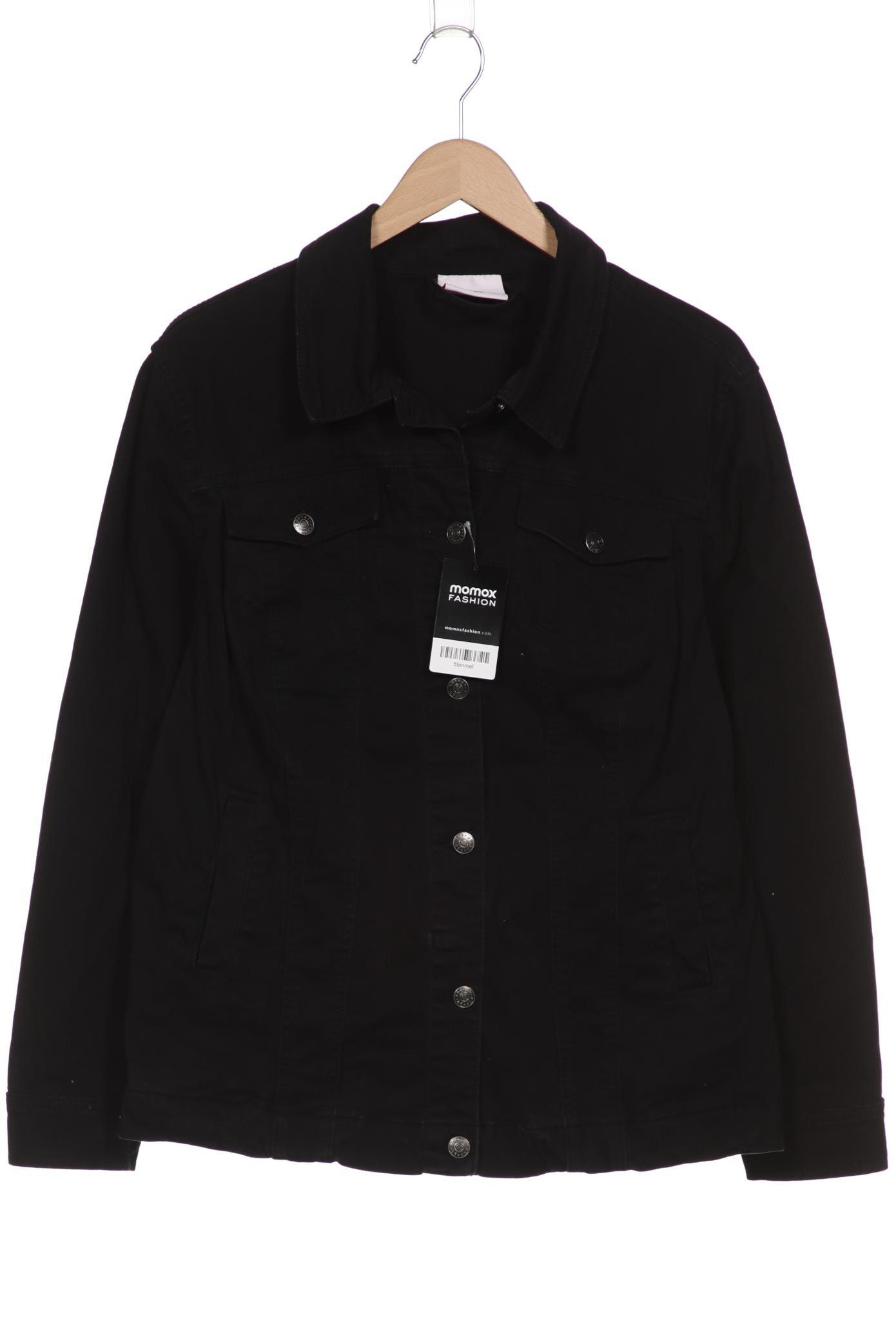 

sheego Damen Jacke, schwarz, Gr. 46