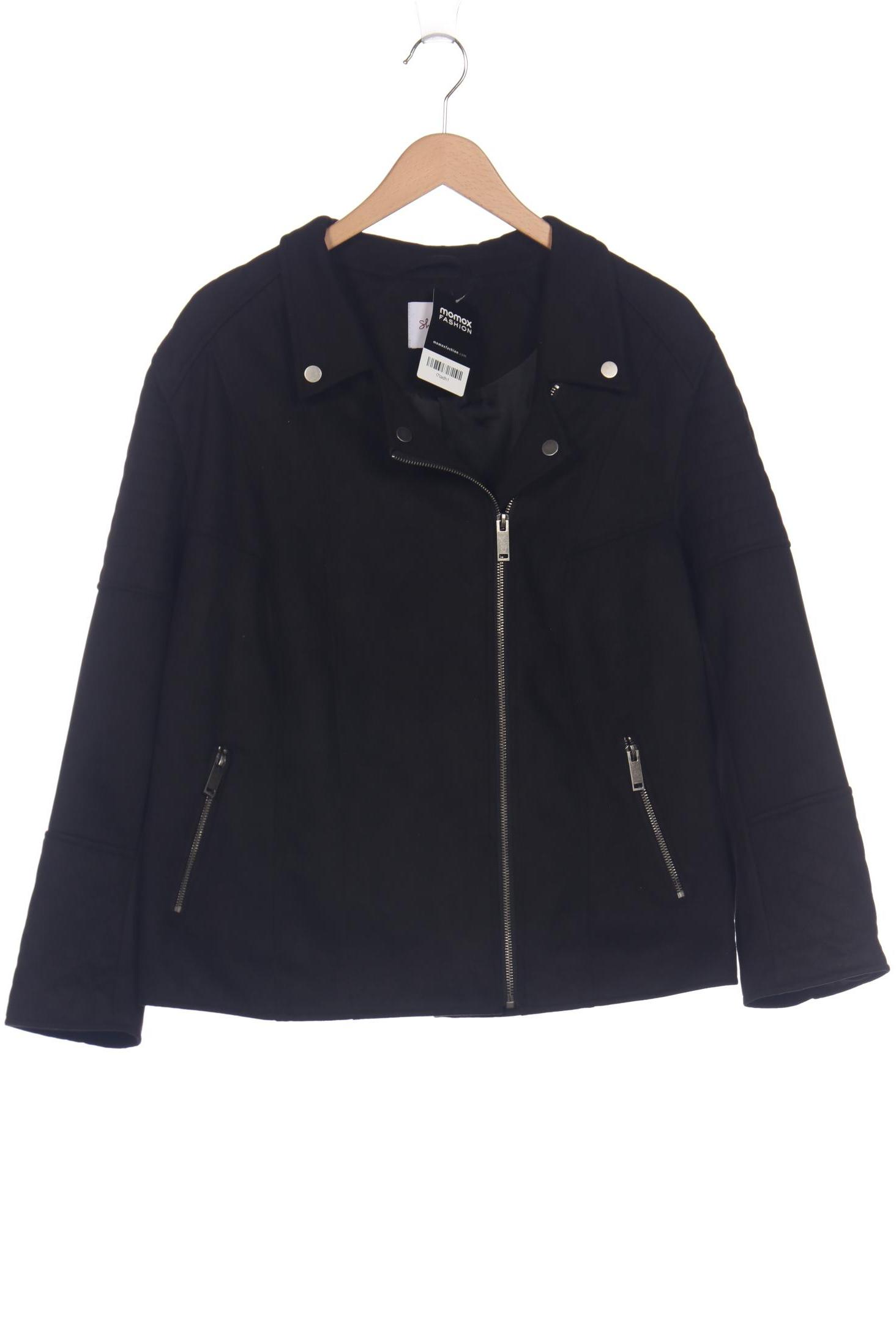 

sheego Damen Jacke, schwarz, Gr. 52