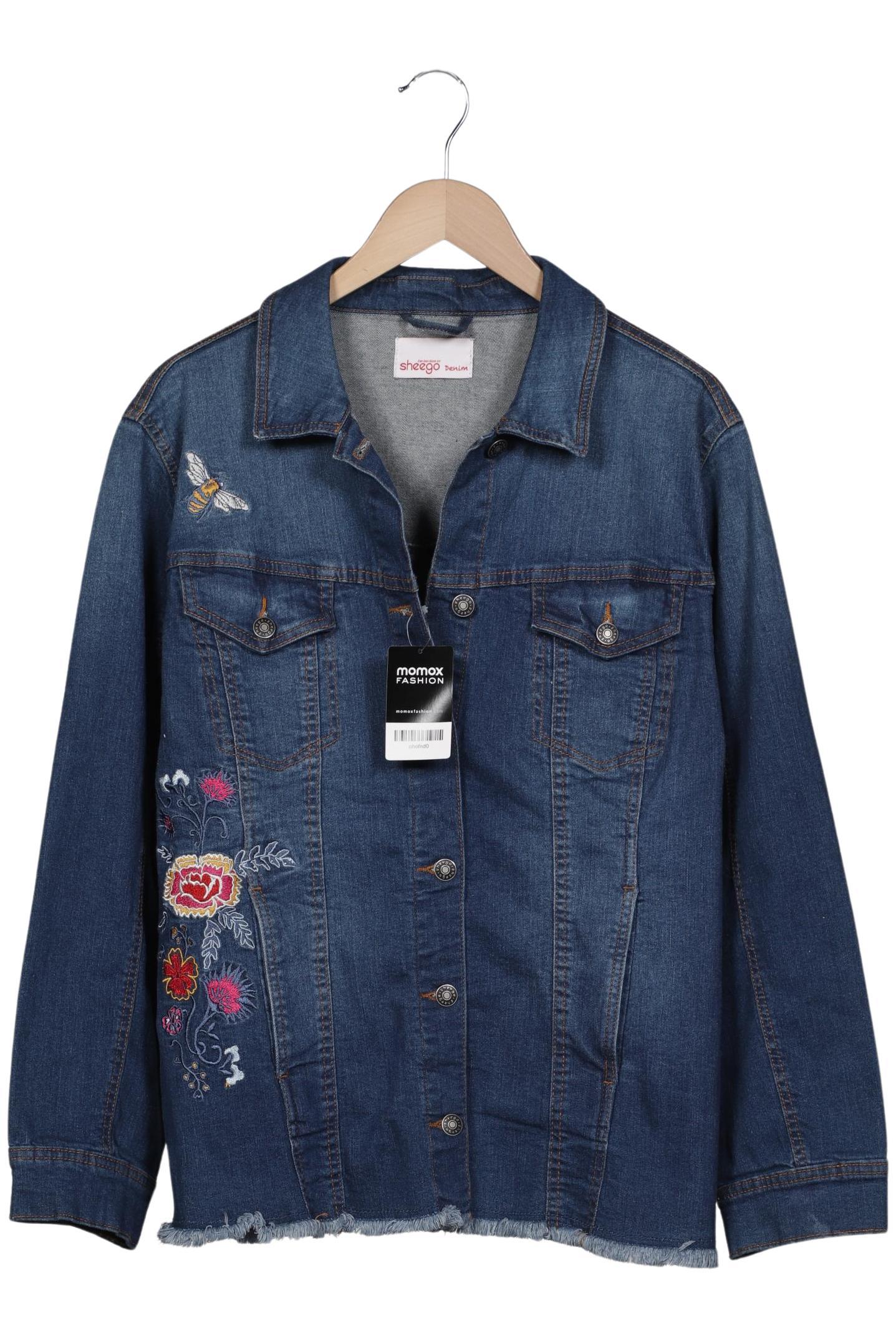 

sheego Damen Jacke, blau, Gr. 52