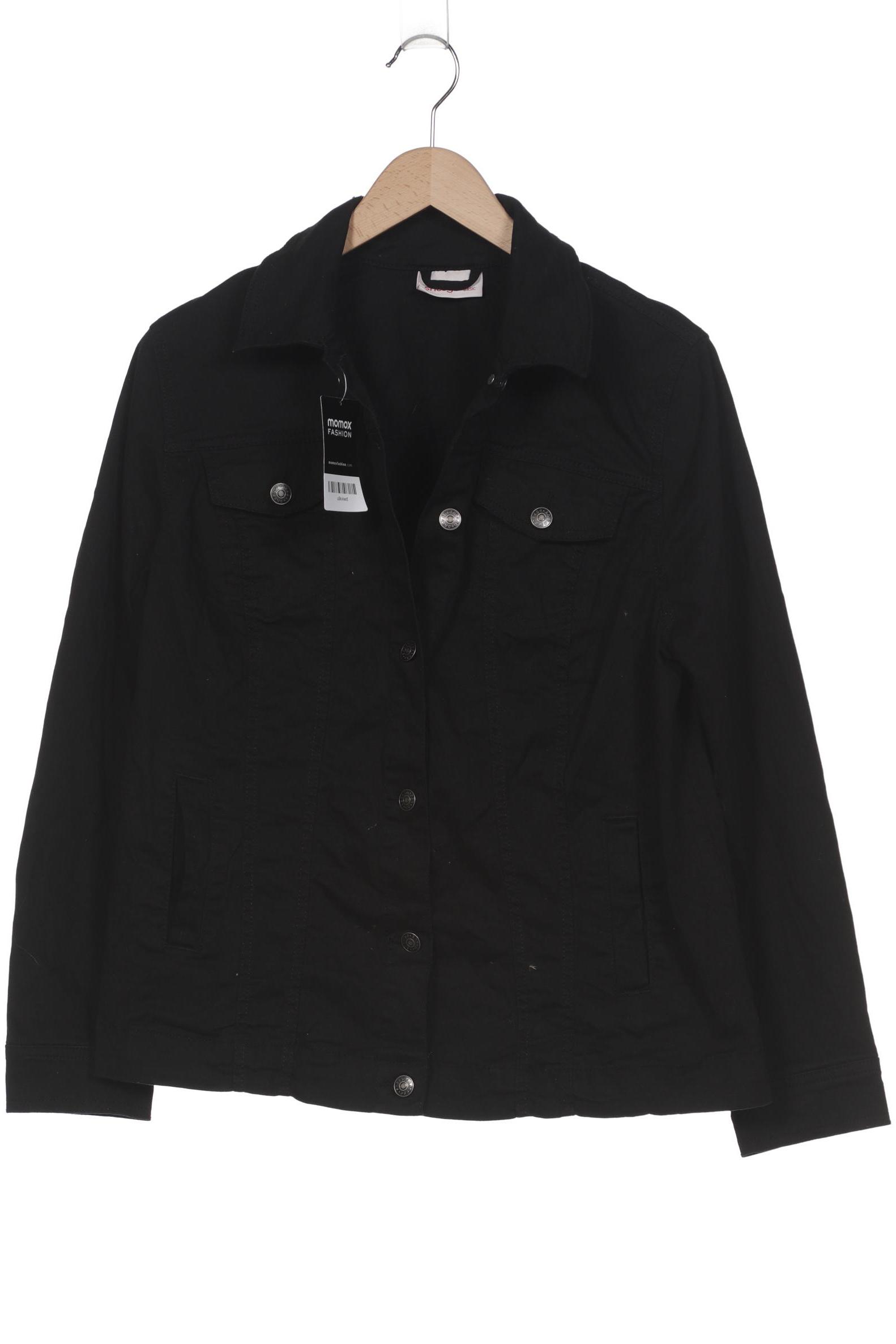 

sheego Damen Jacke, schwarz, Gr. 46