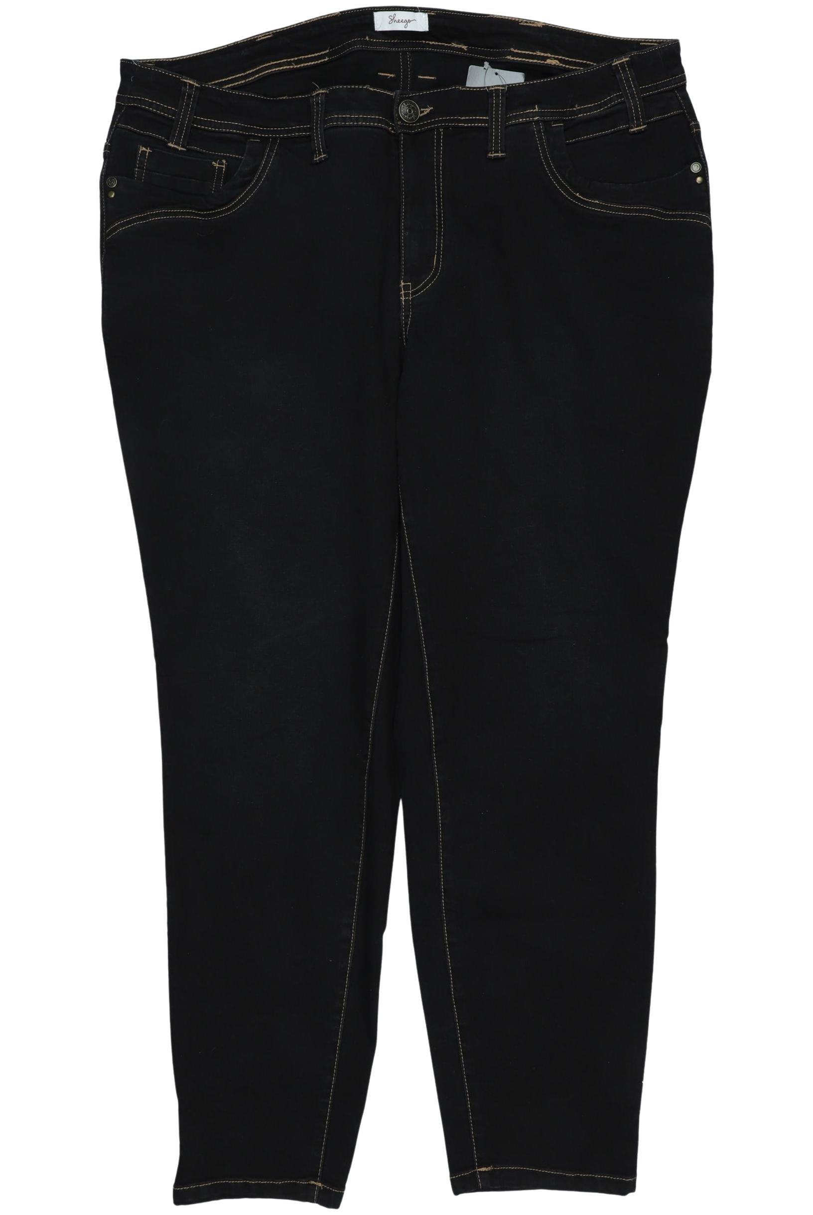 

sheego Damen Jeans, schwarz, Gr. 50