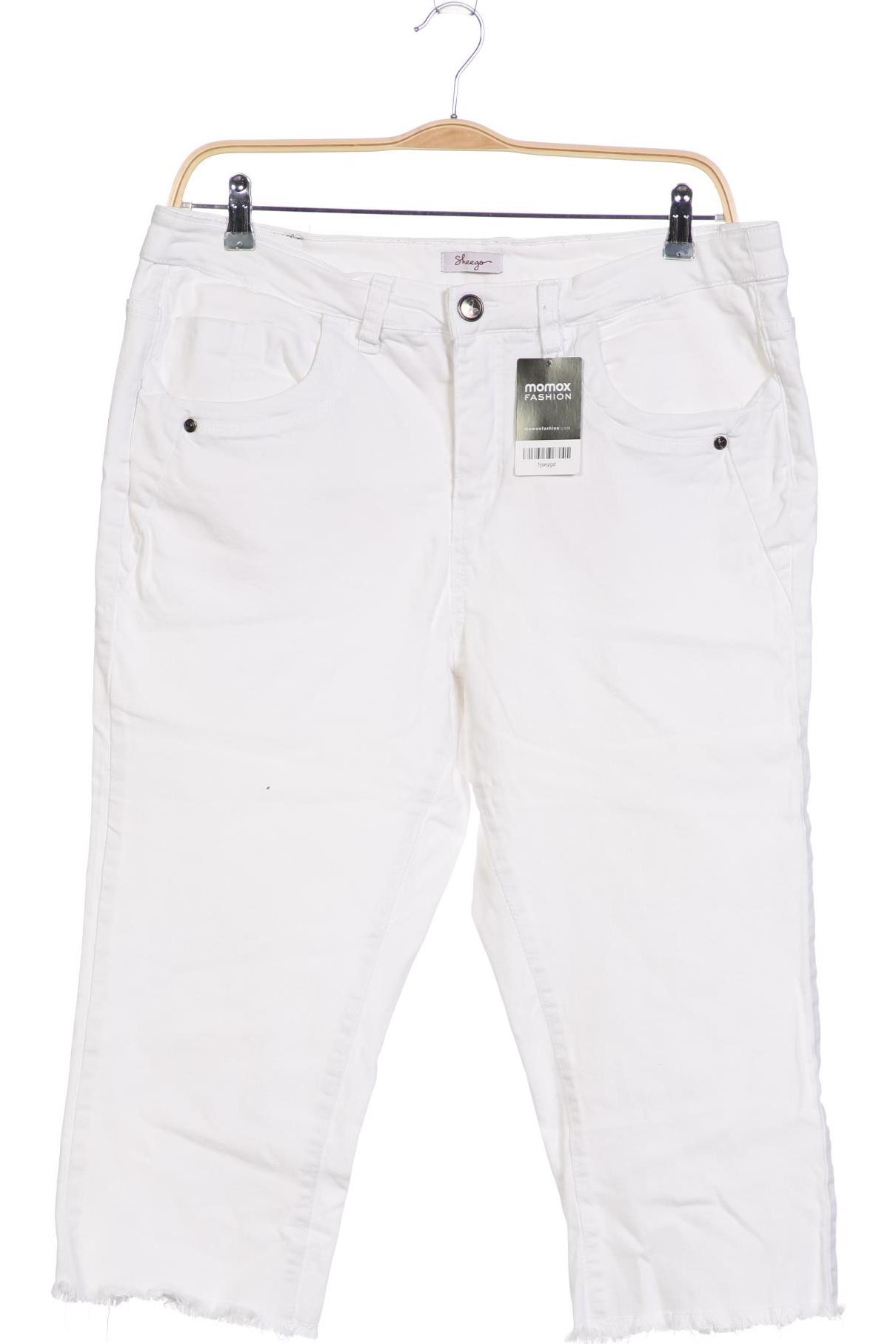 

sheego Damen Jeans, weiß