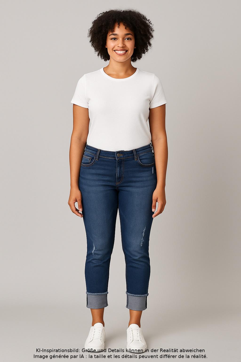 

sheego Damen Jeans, blau, Gr. 44