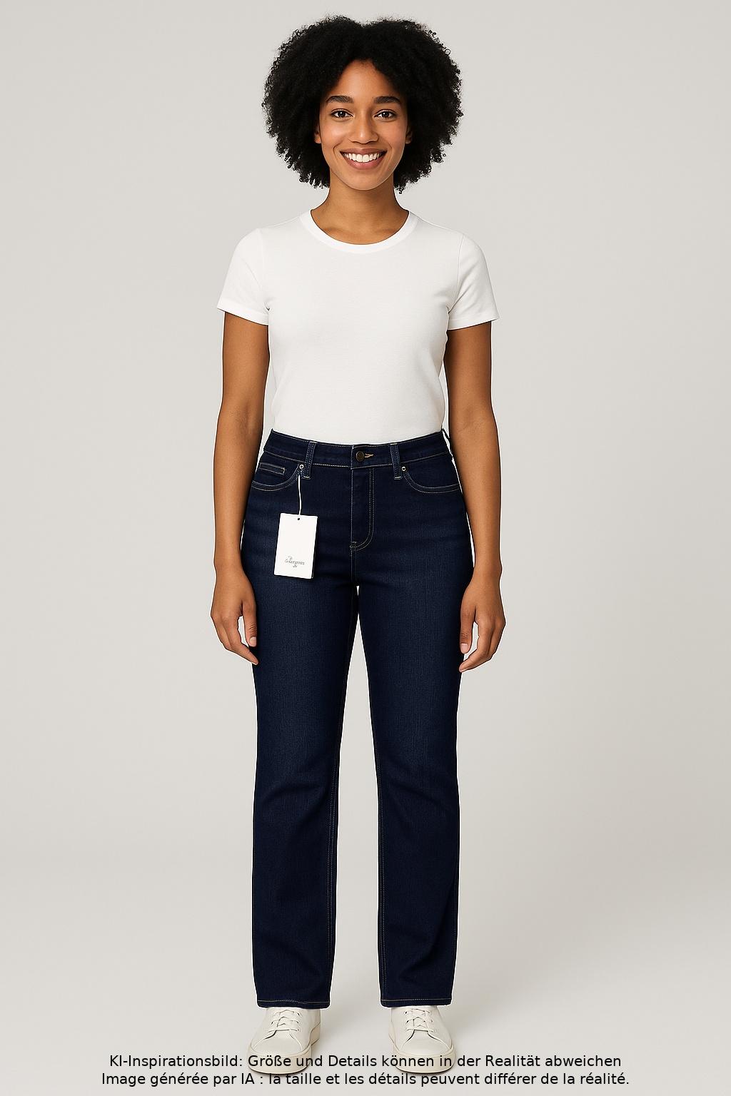 

sheego Damen Jeans, marineblau, Gr. 42