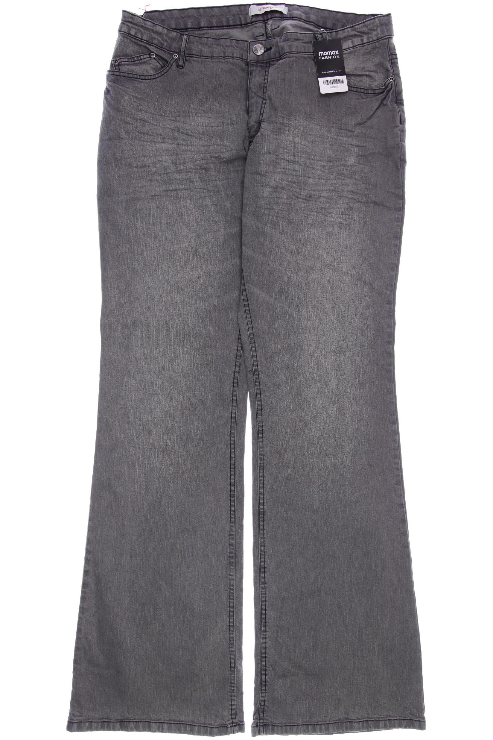 

sheego Damen Jeans, grau