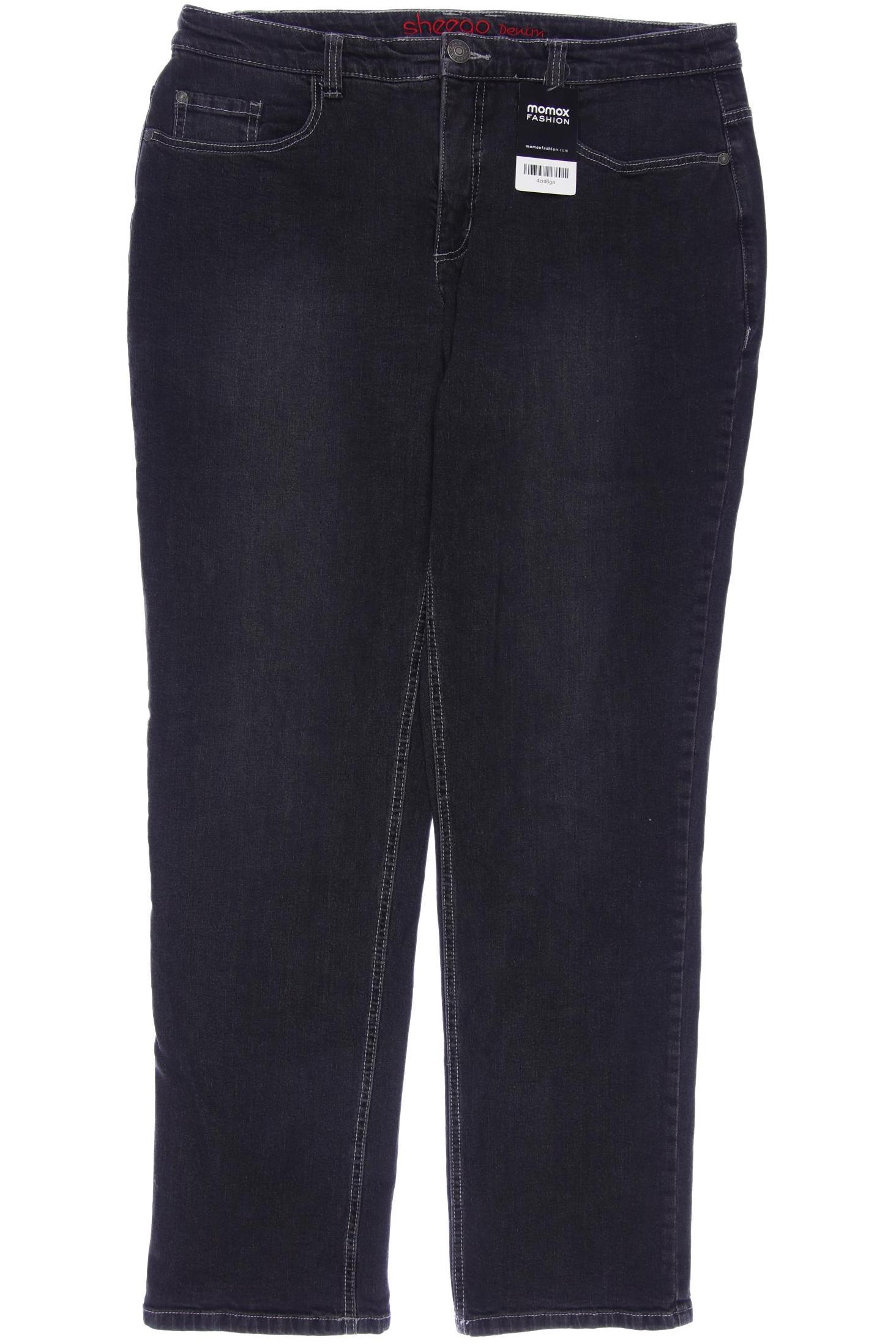 

sheego Damen Jeans, grau
