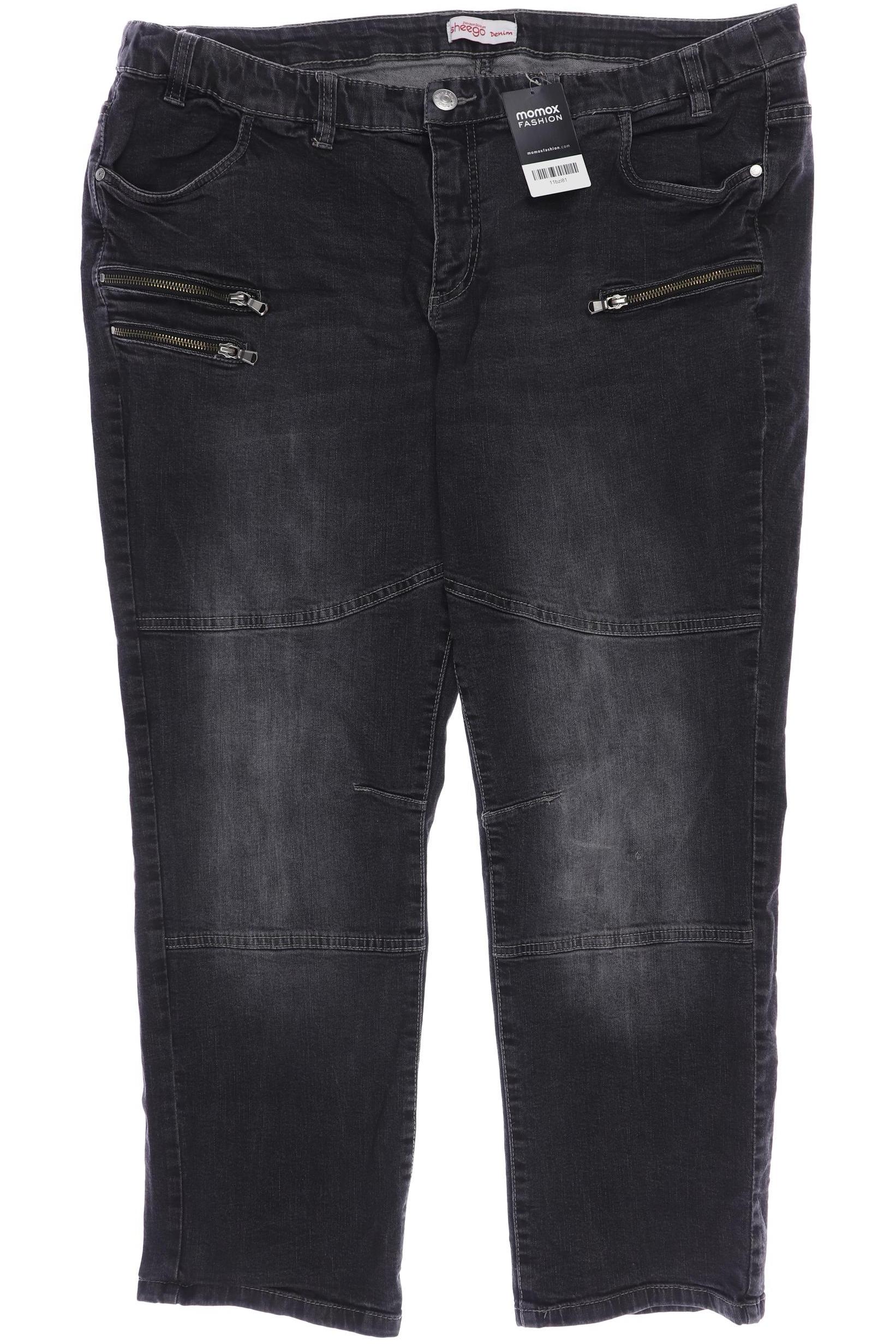 

sheego Damen Jeans, schwarz