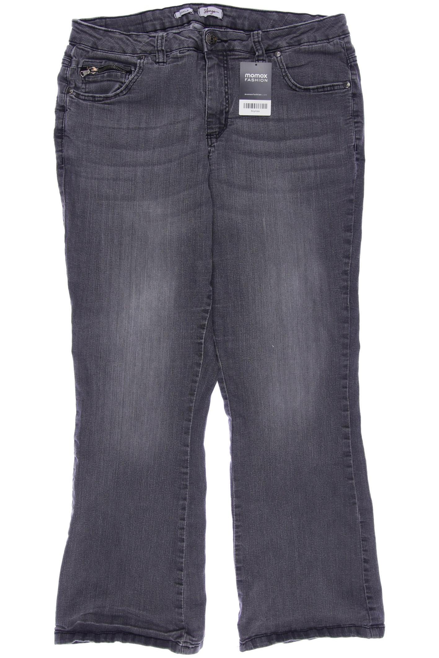 

sheego Damen Jeans, grau