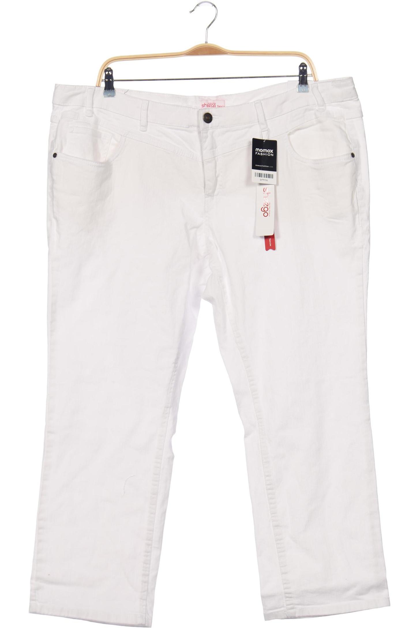 

sheego Damen Jeans, weiß, Gr. 27