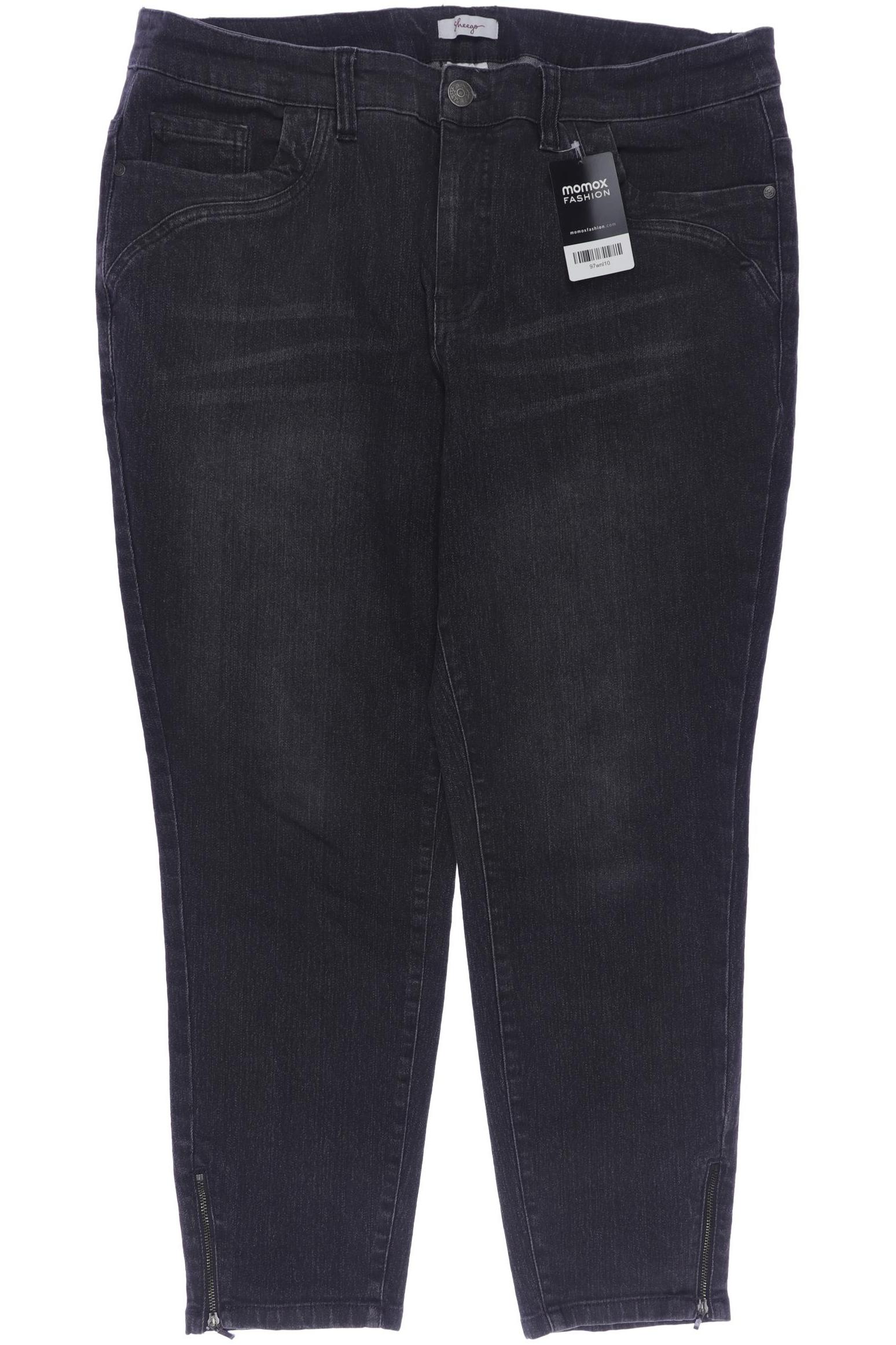 

sheego Damen Jeans, grau, Gr. 46