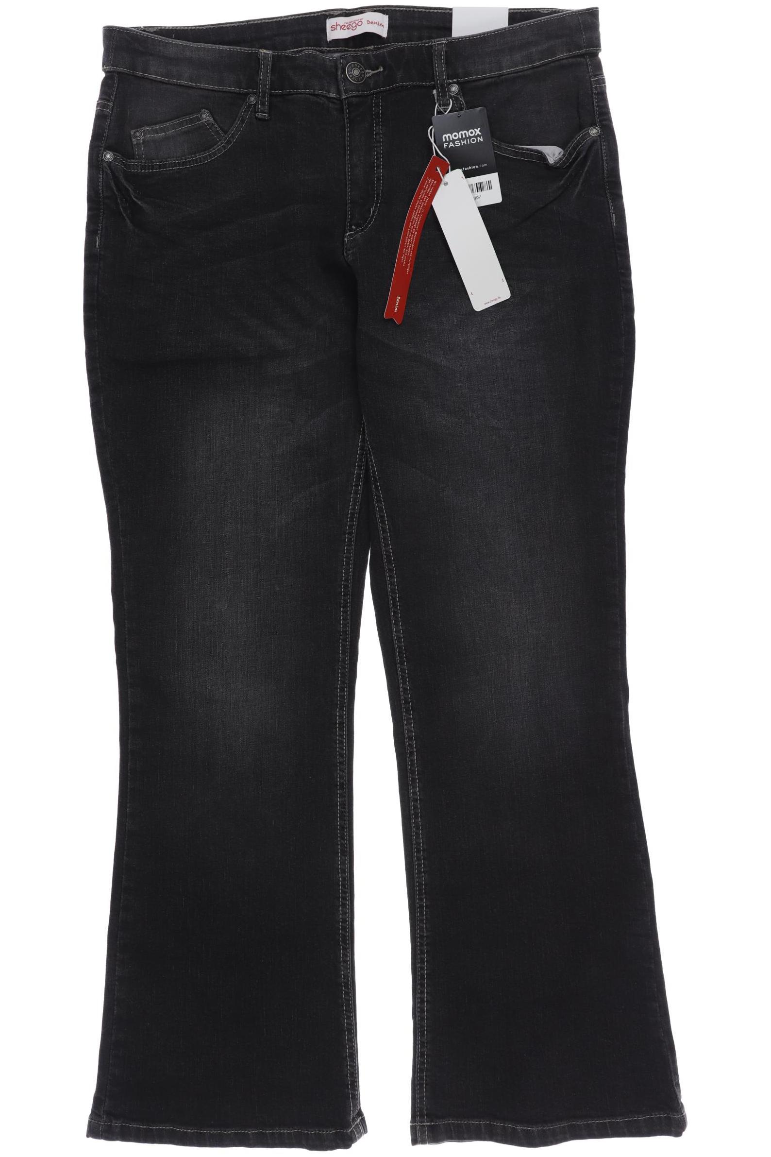 

sheego Damen Jeans, grau