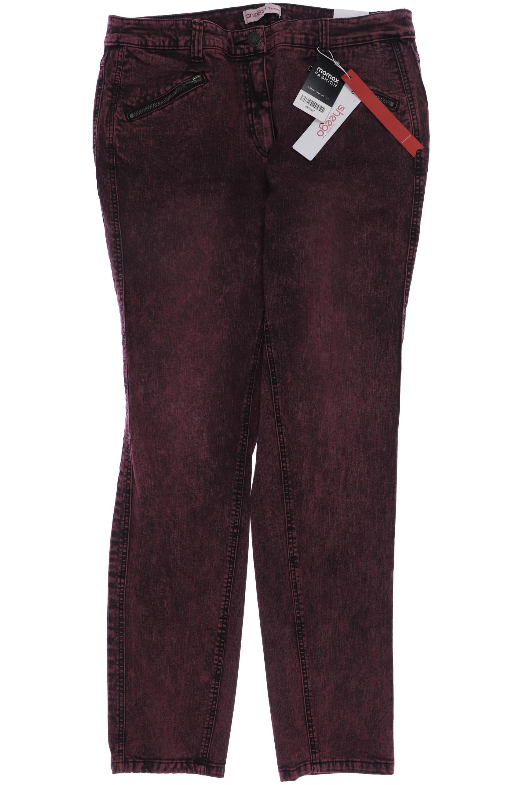 

sheego Damen Jeans, bordeaux