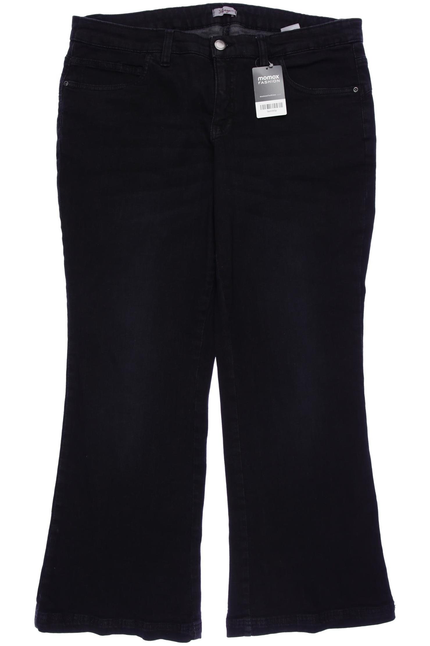 

sheego Damen Jeans, schwarz, Gr. 24