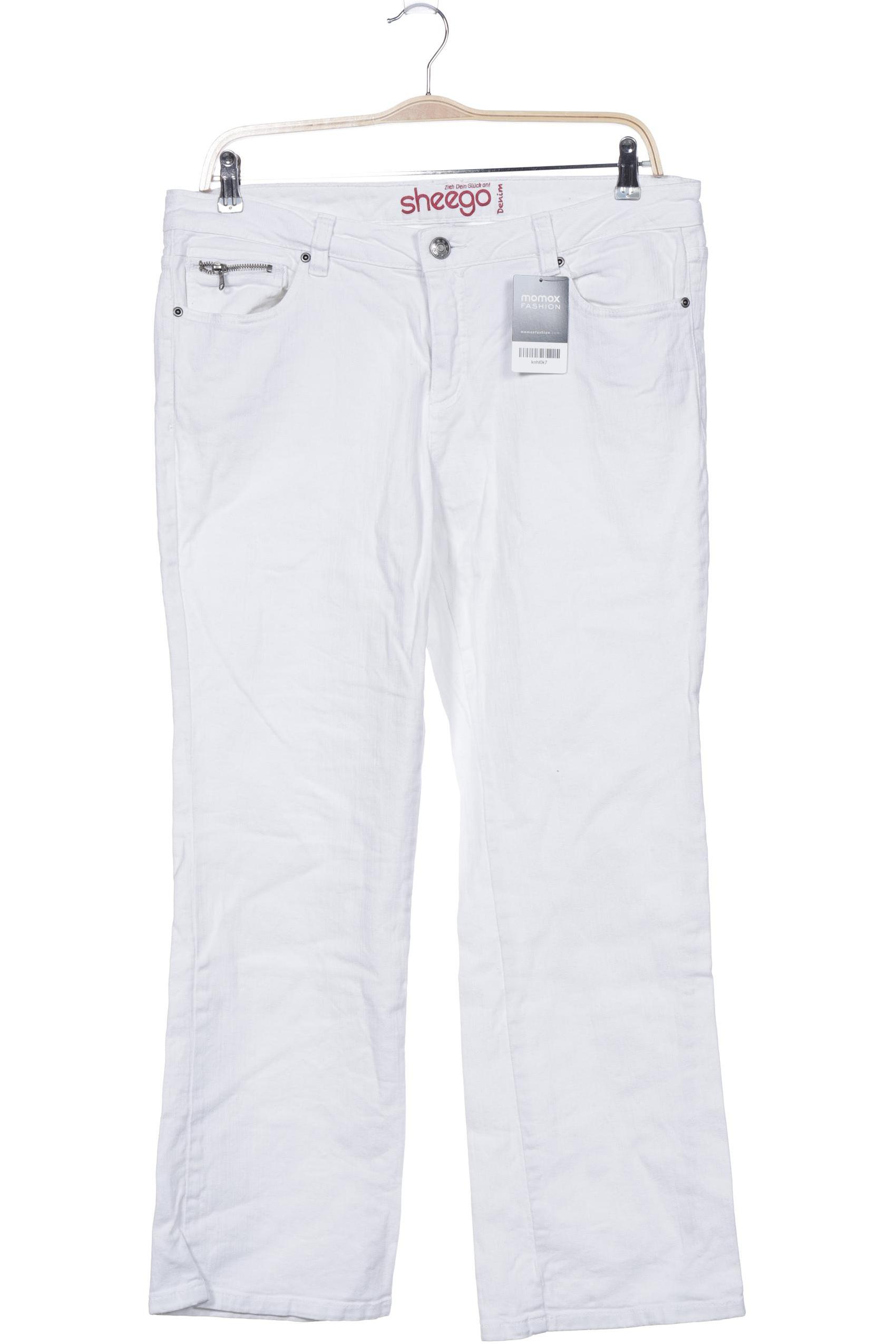 

sheego Damen Jeans, weiß, Gr. 46