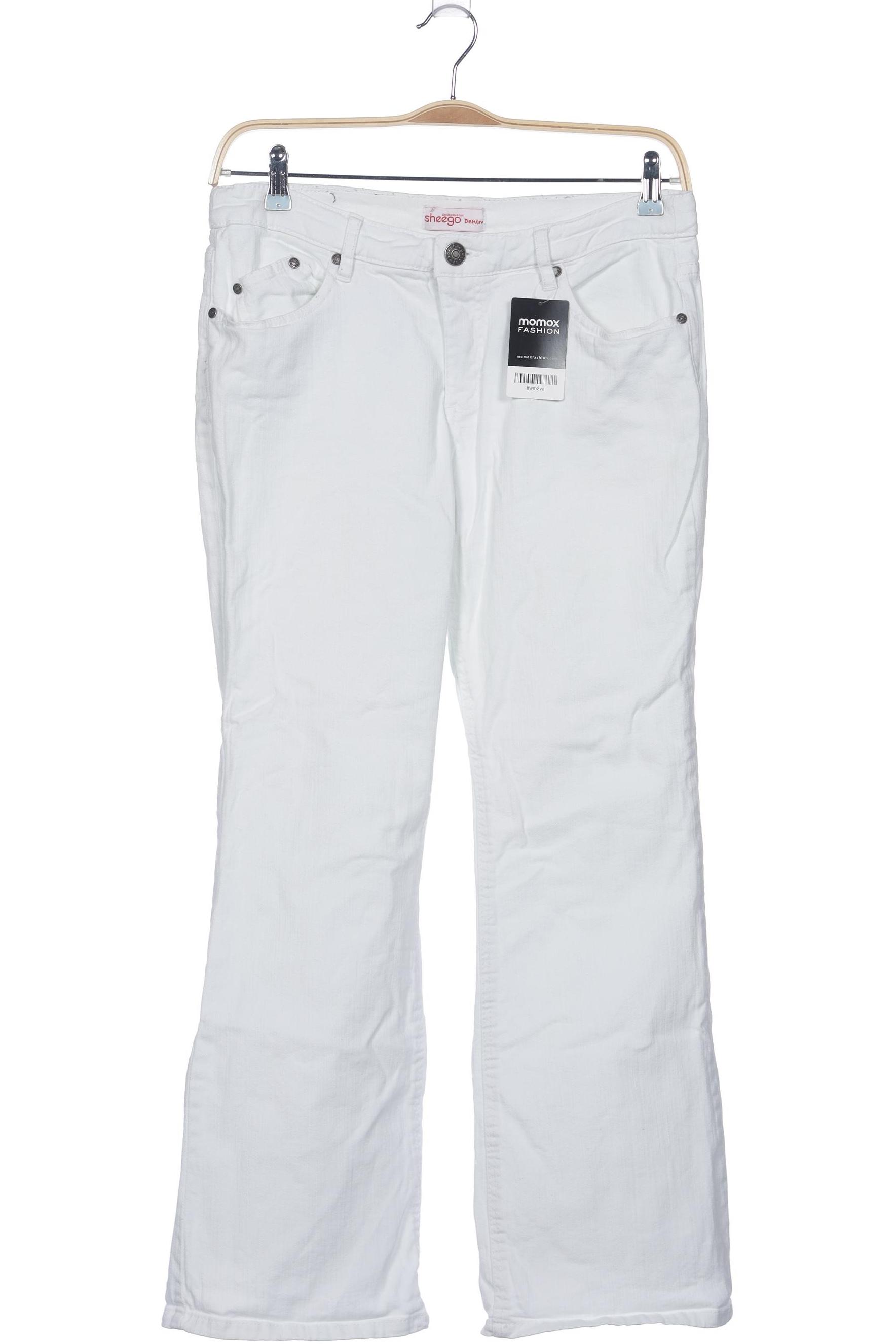 

sheego Damen Jeans, weiß, Gr. 42