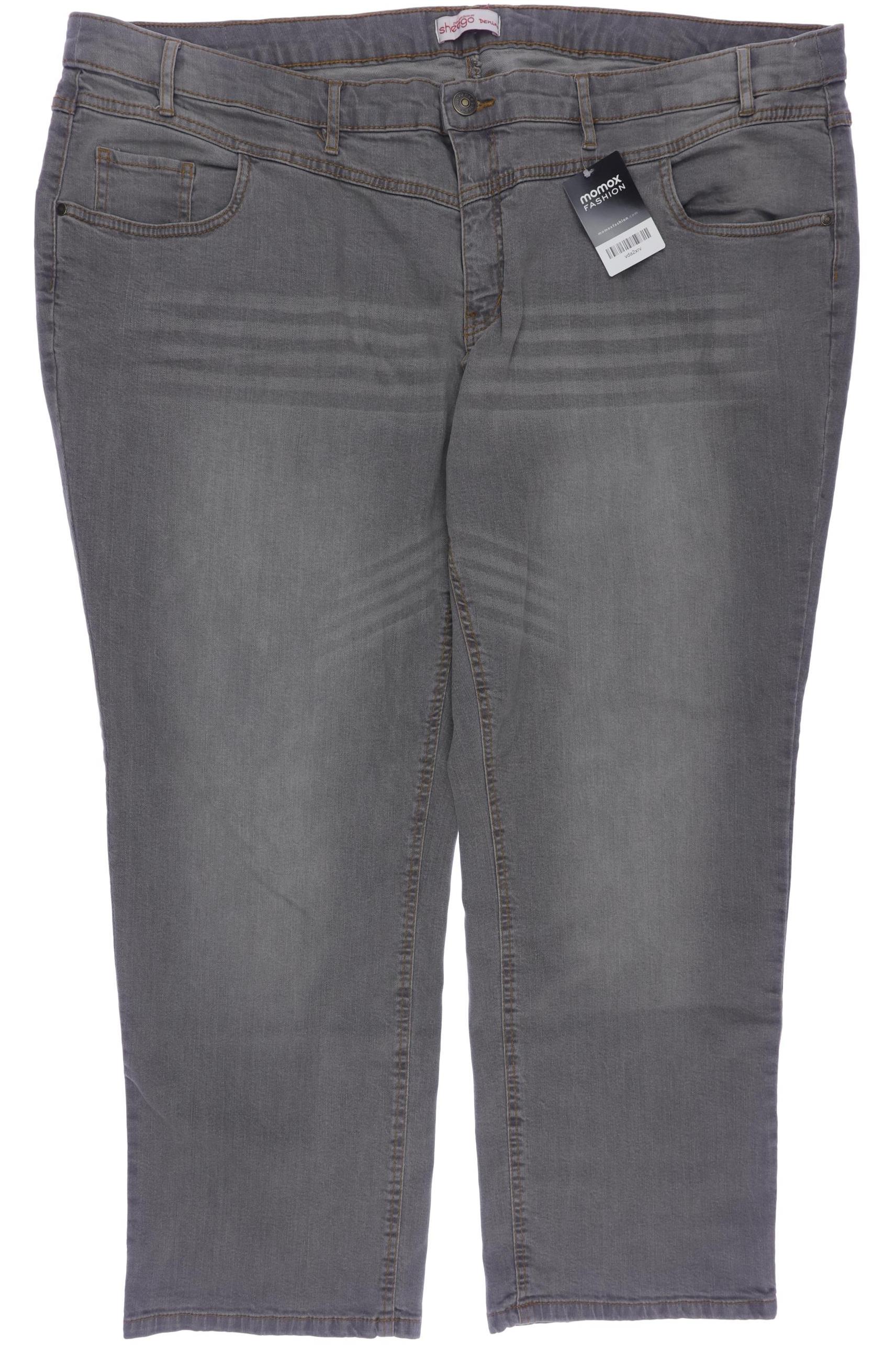 

sheego Damen Jeans, grau, Gr. 56