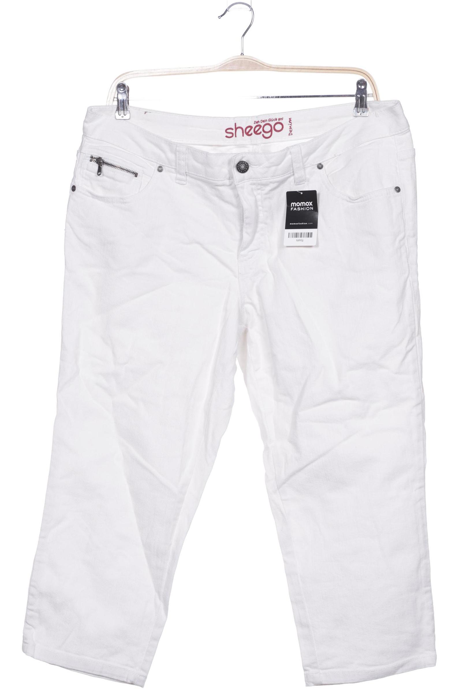 

sheego Damen Jeans, weiß, Gr. 48