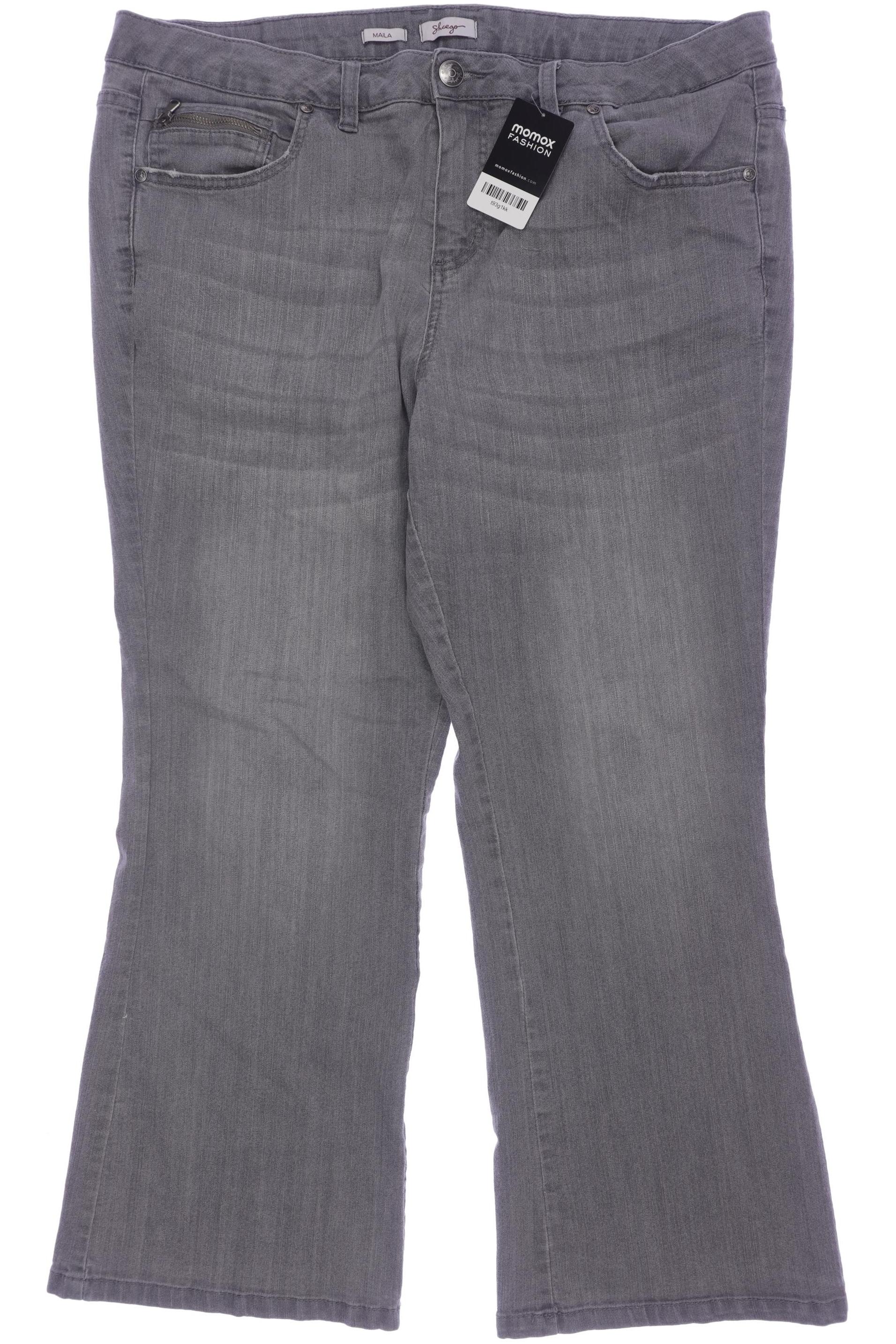 

sheego Damen Jeans, grau, Gr. 24