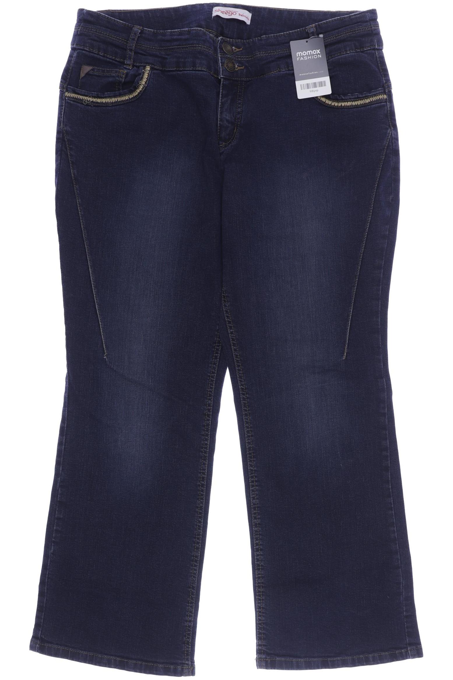 

sheego Damen Jeans, marineblau