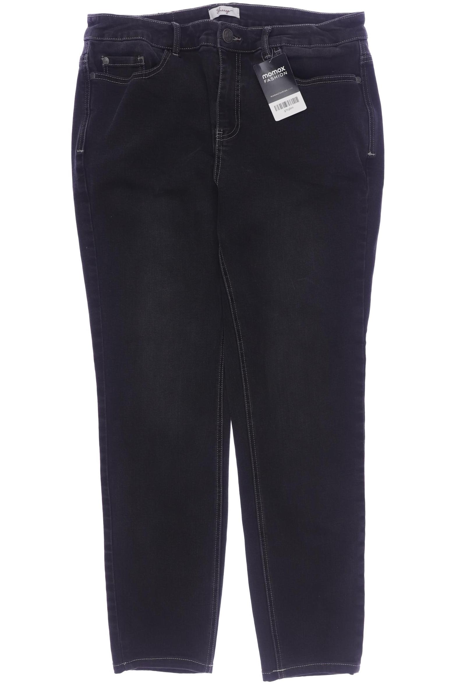 

sheego Damen Jeans, schwarz, Gr. 46