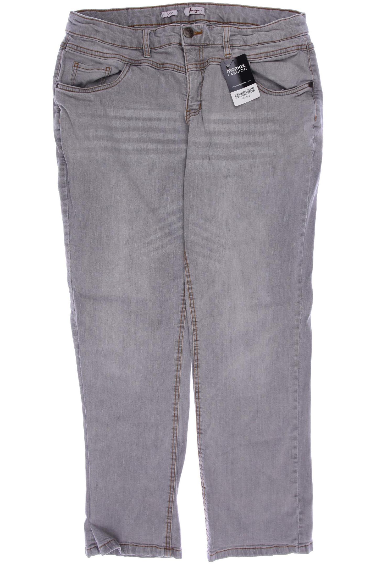 

sheego Damen Jeans, grau