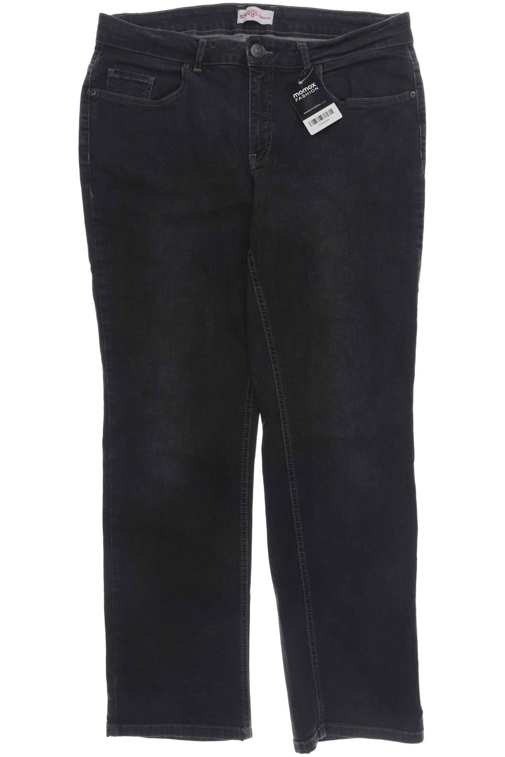 

sheego Damen Jeans, schwarz, Gr. 46