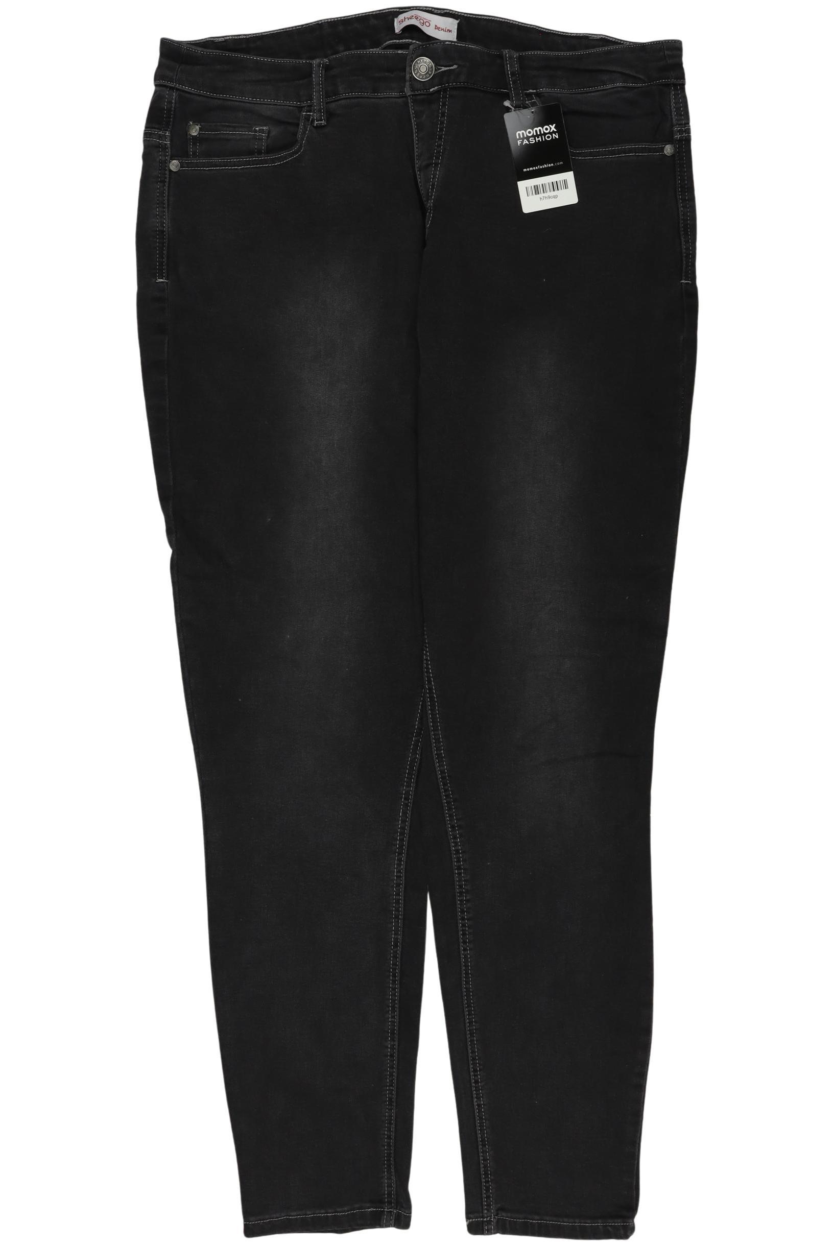 

sheego Damen Jeans, schwarz, Gr. 35