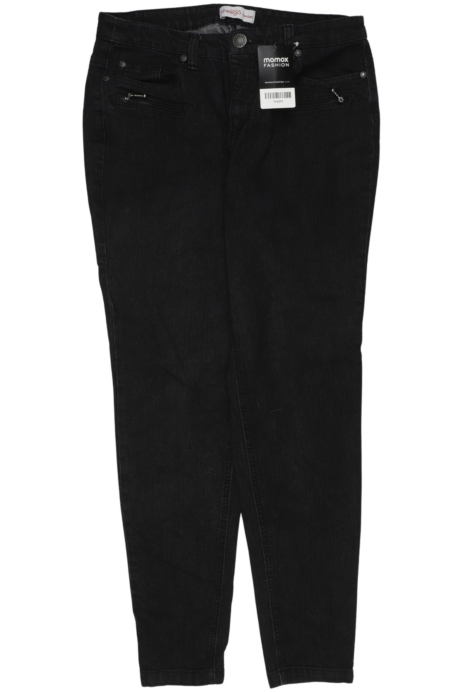 

sheego Damen Jeans, schwarz, Gr. 30