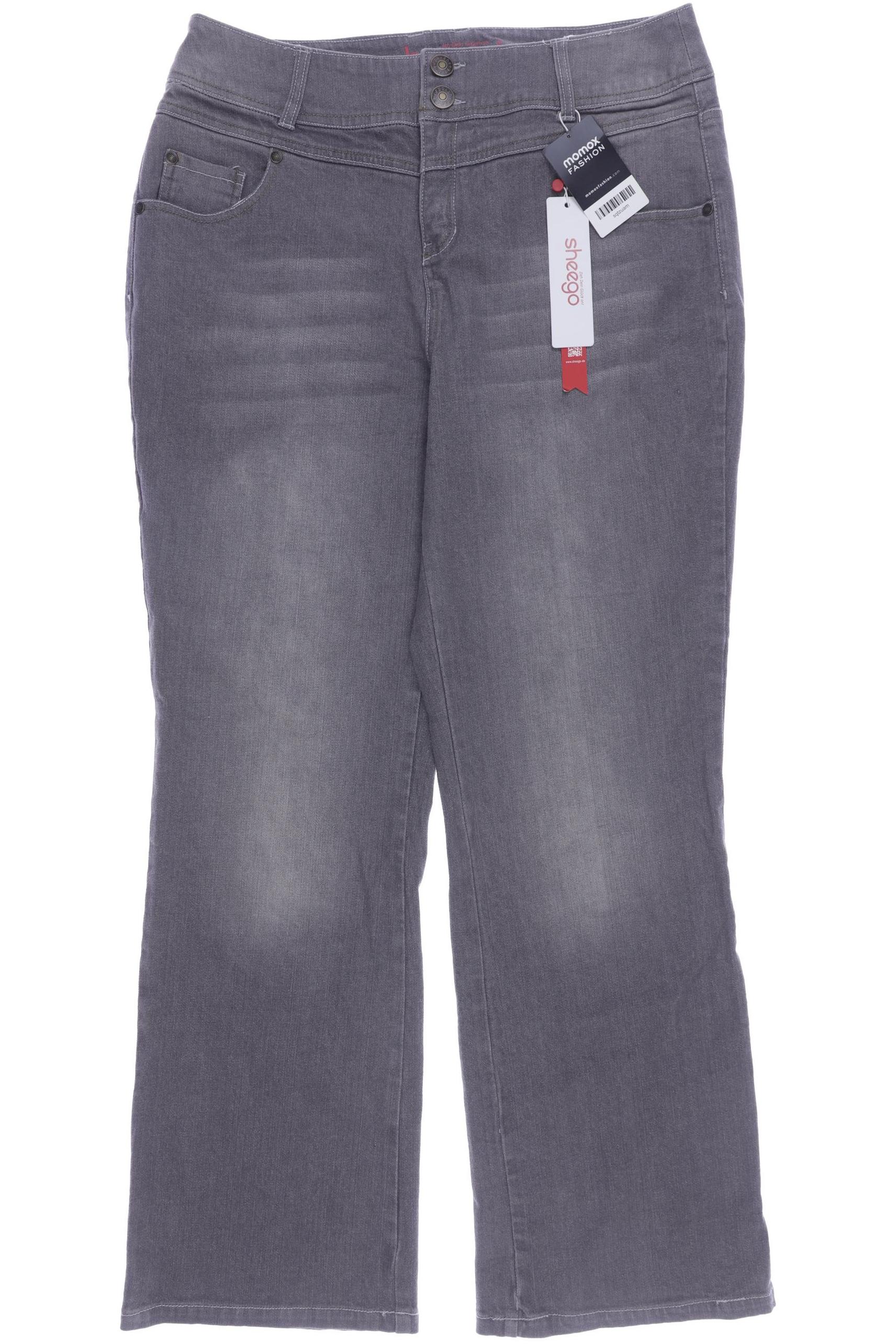 

sheego Damen Jeans, grau, Gr. 22
