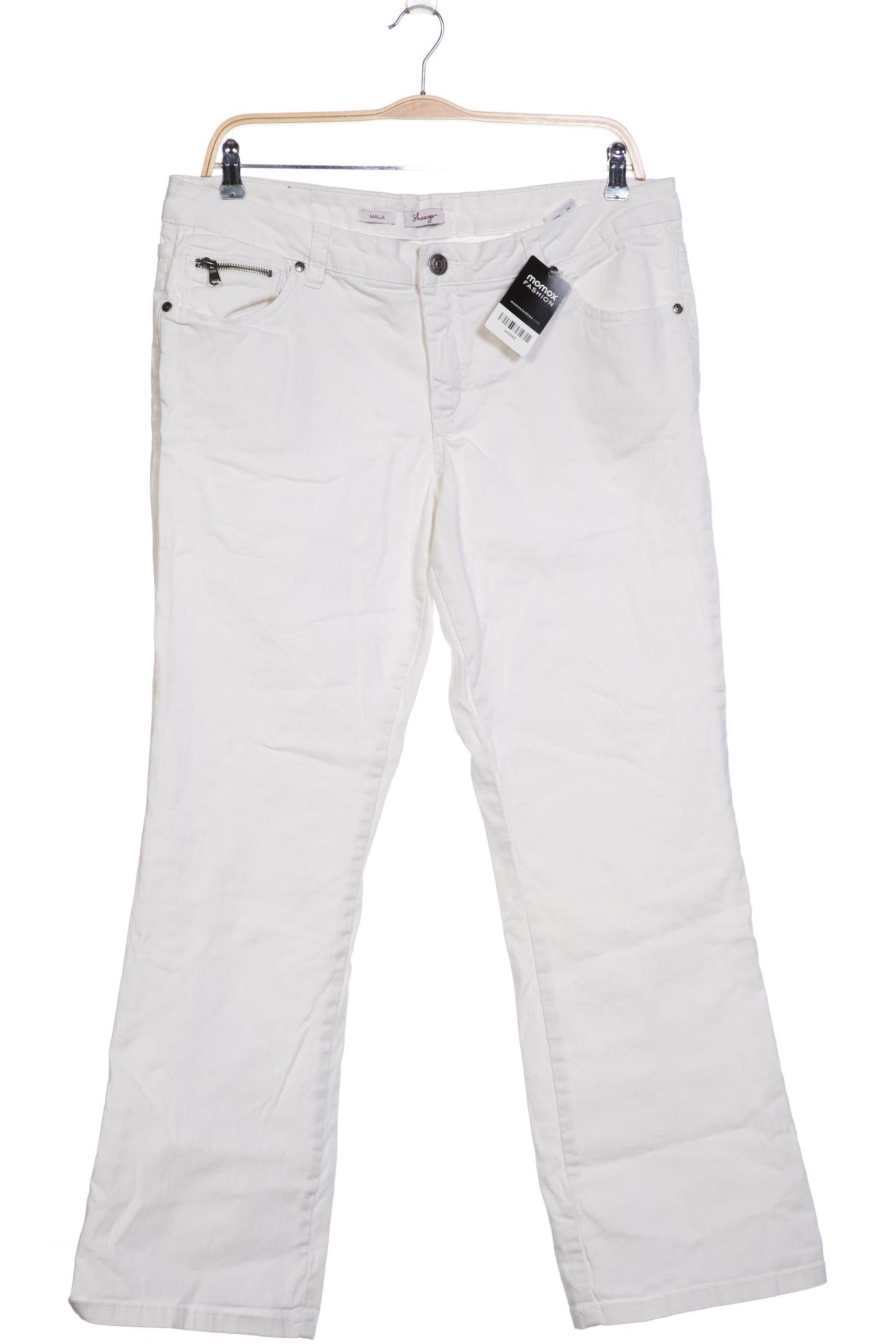 

sheego Damen Jeans, weiß, Gr. 48