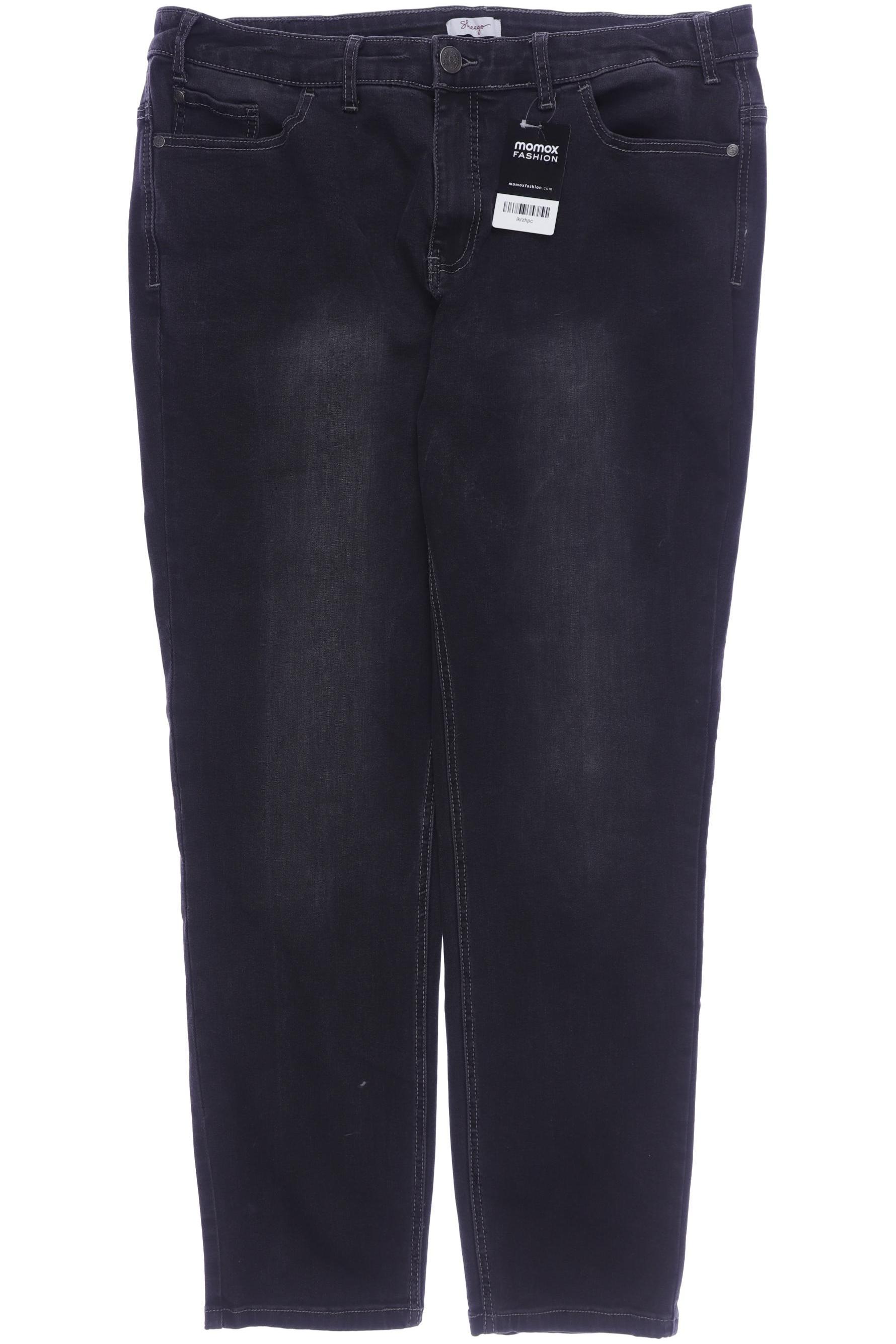 

sheego Damen Jeans, schwarz, Gr. 50